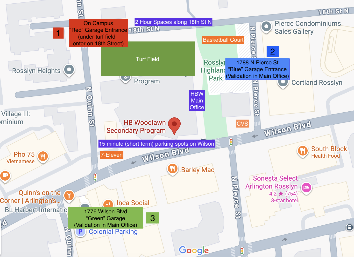 Heights Parking Options Map