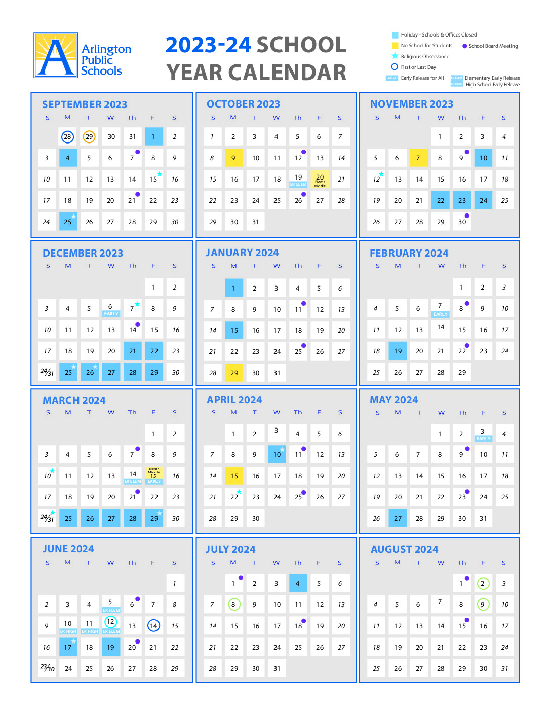 APS Calendar HB Woodlawn