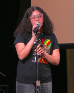 Student singing