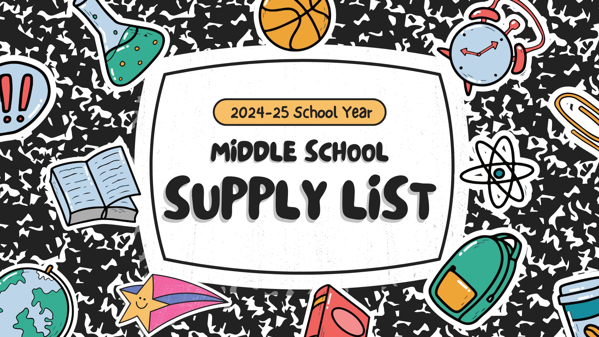 2024-25 School Year Middle School Supply List