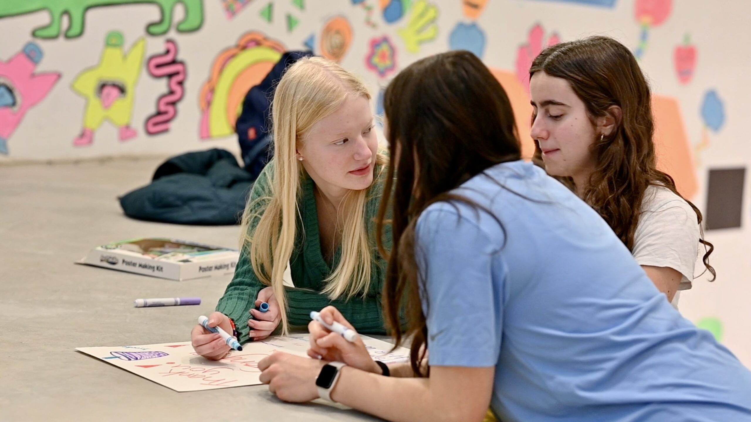 Students participating in Caring Community Day