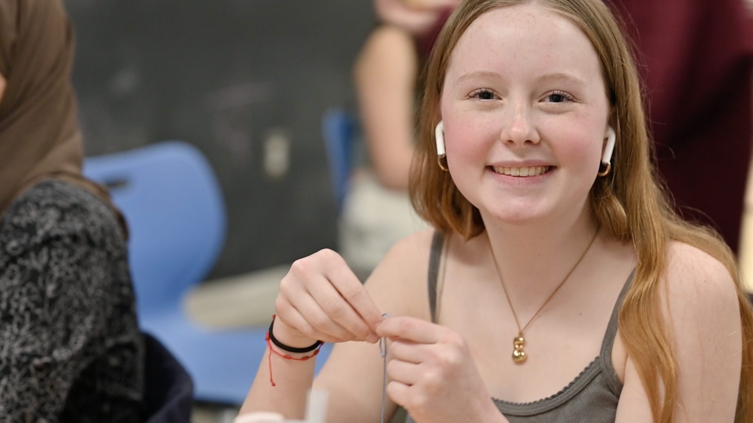 Student participating in Caring Community Day