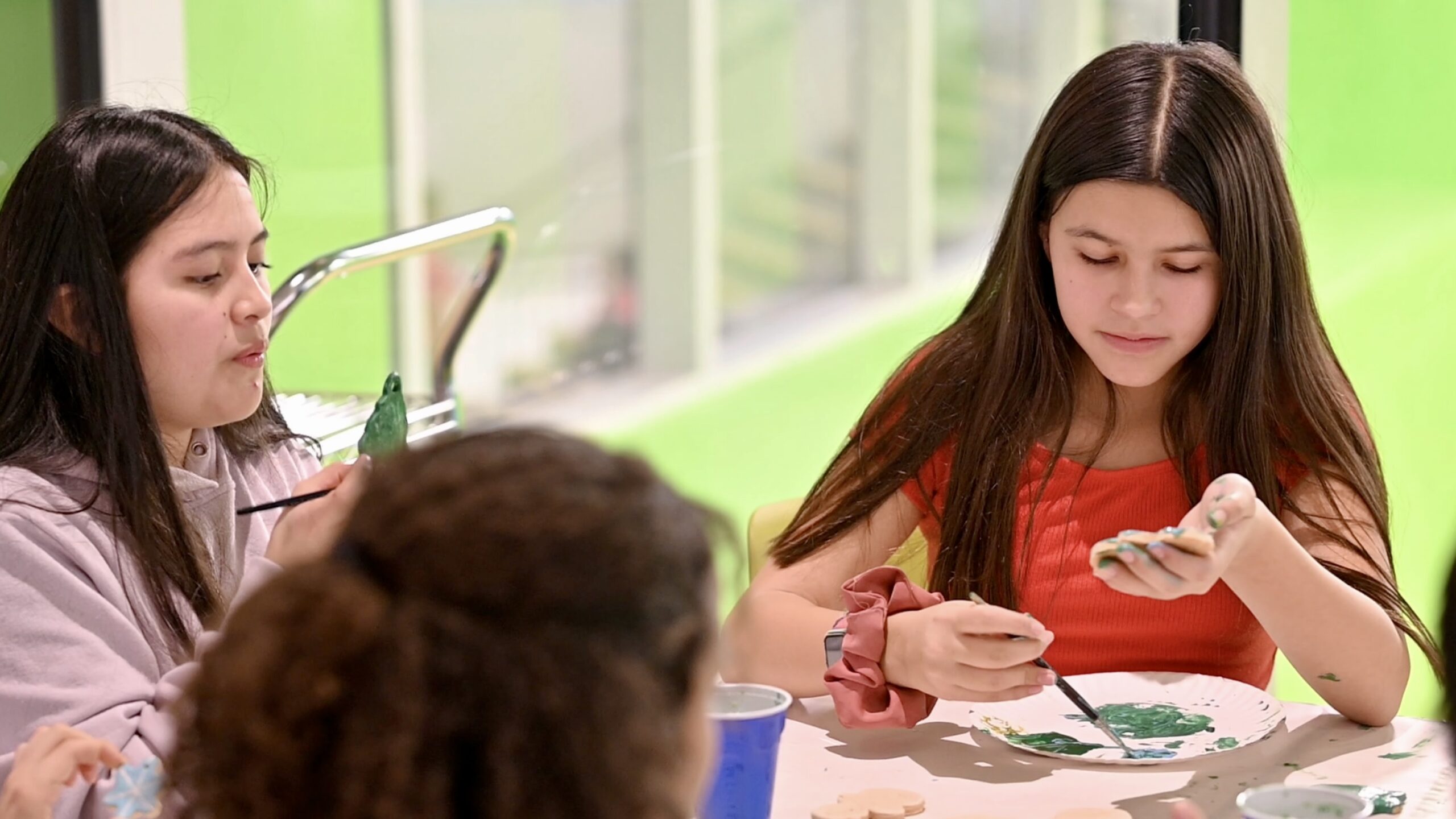 Students participating in Caring Community Day