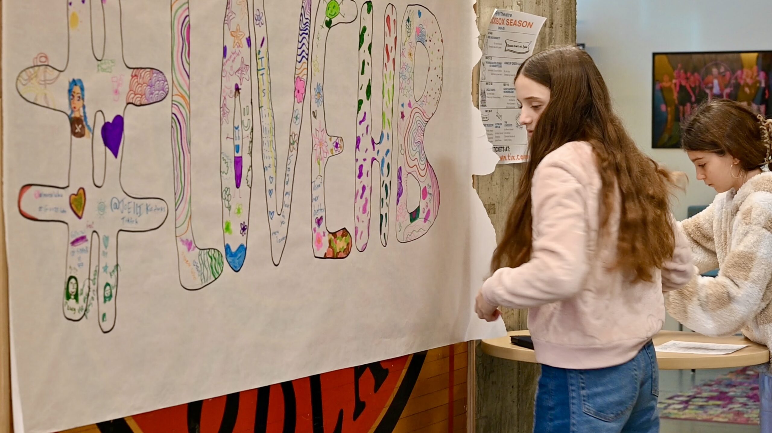 Students participating in Caring Community Day