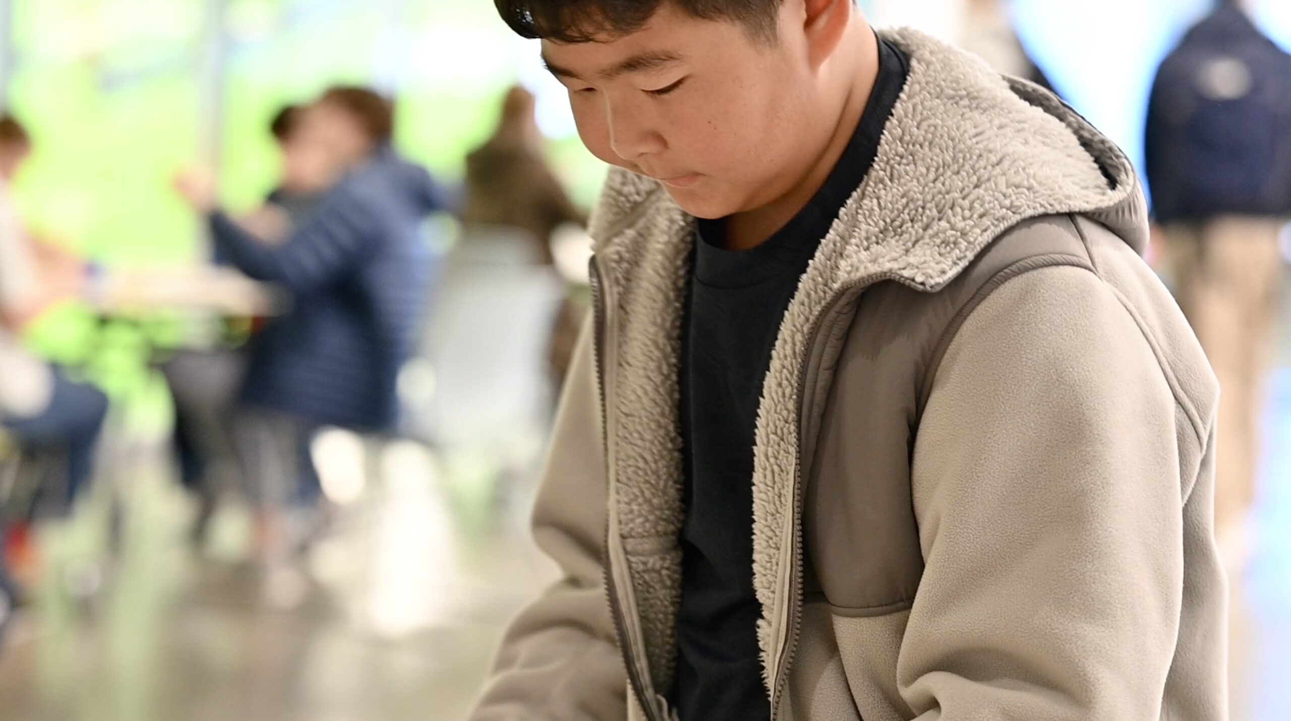 Student participating in Caring Community Day