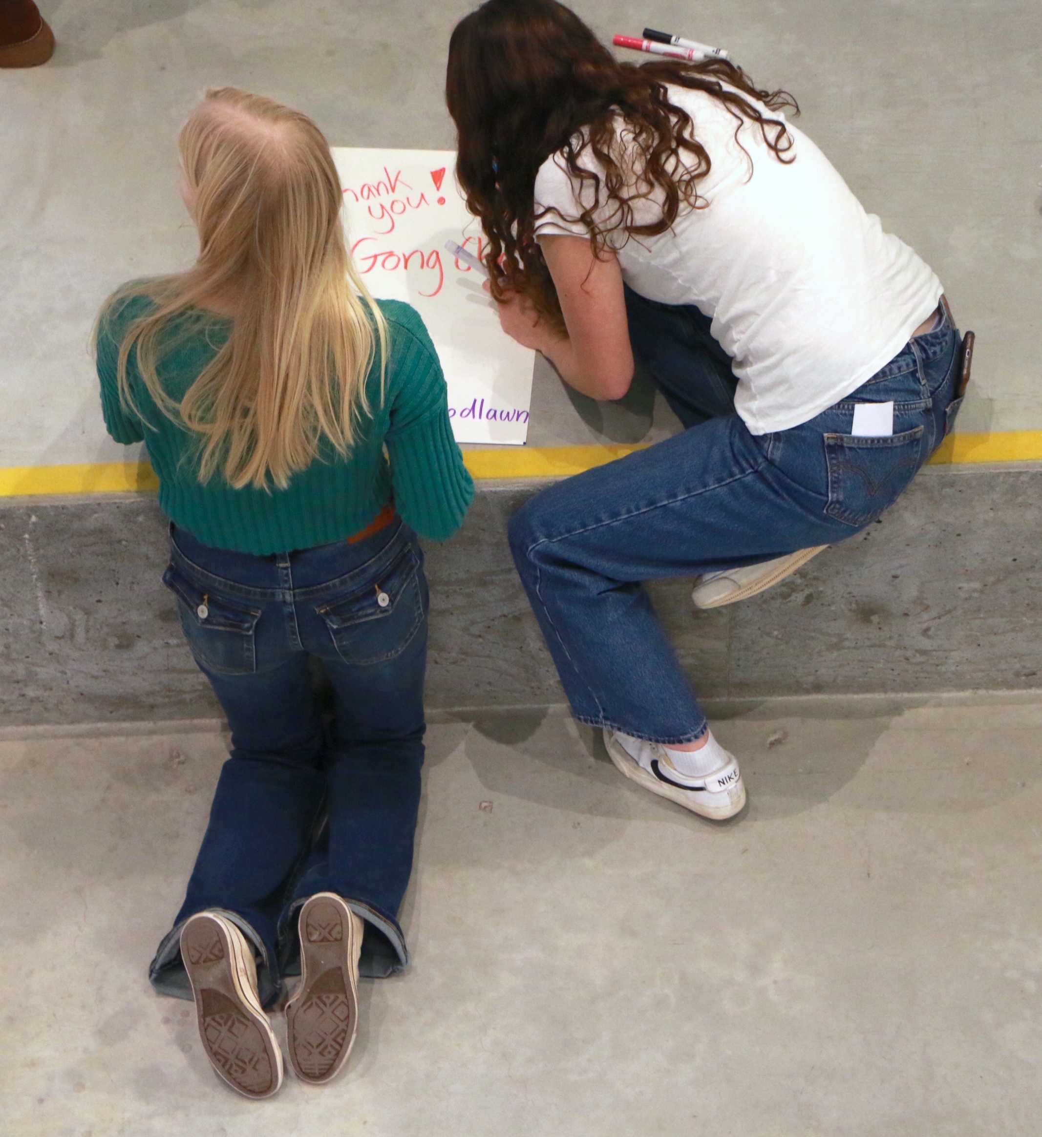 Students participating in Caring Community Day