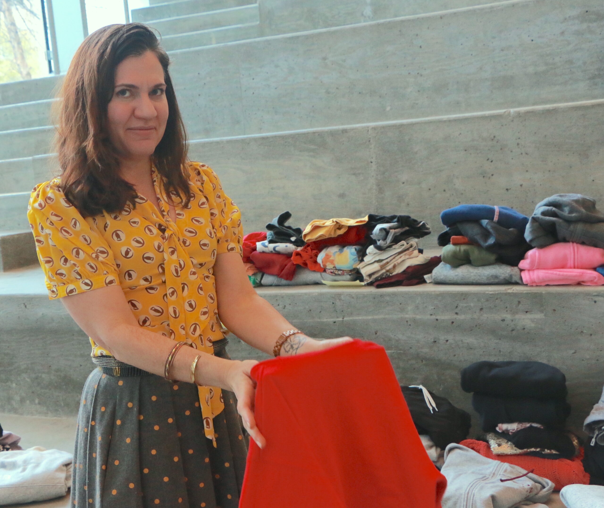 Teacher participating in Caring Community Day