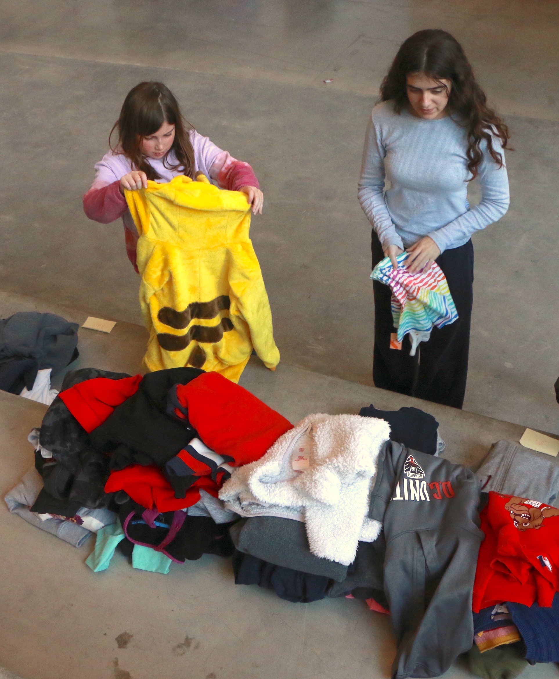 Students participating in Caring Community Day