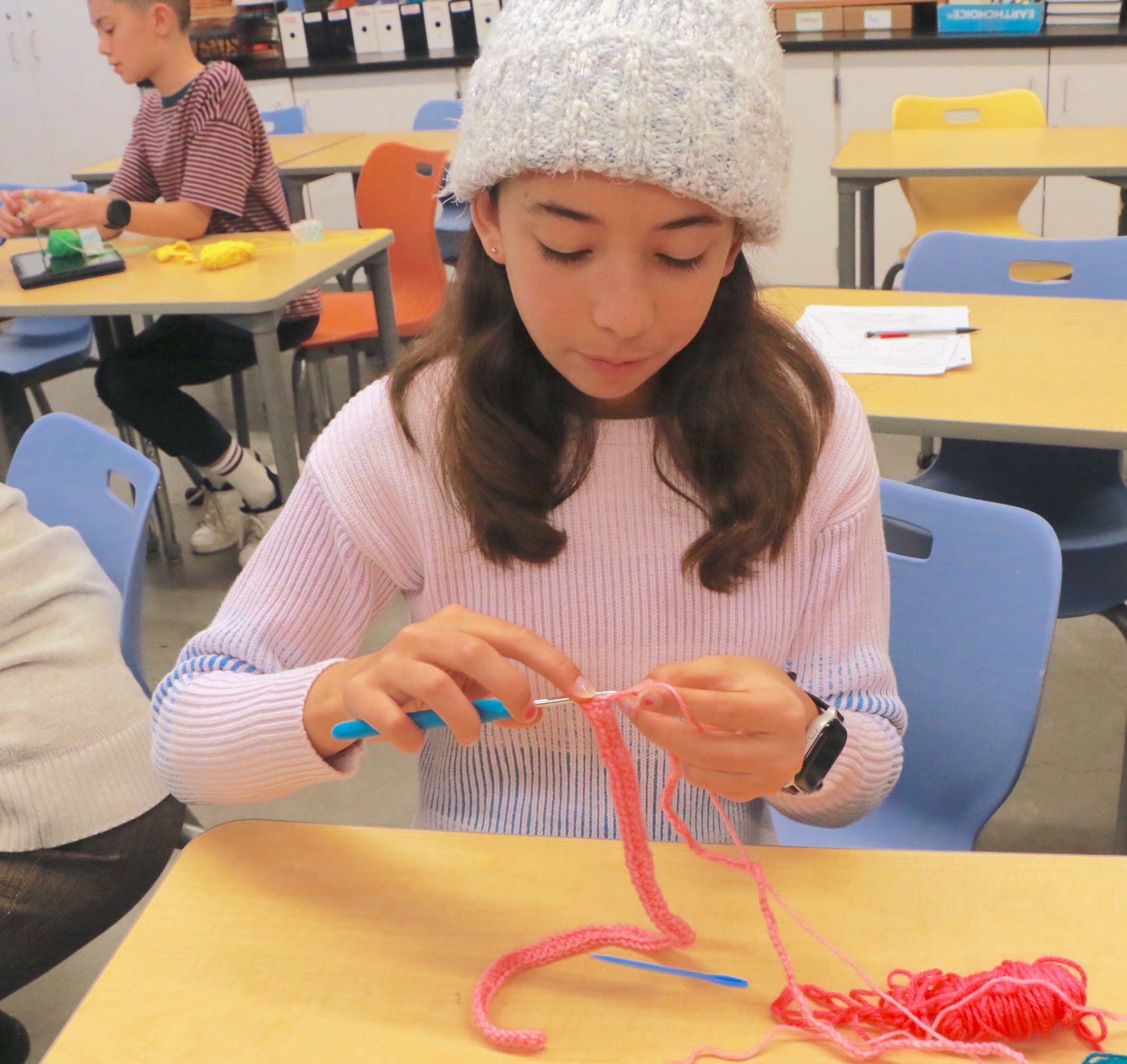Students participating in Caring Community Day