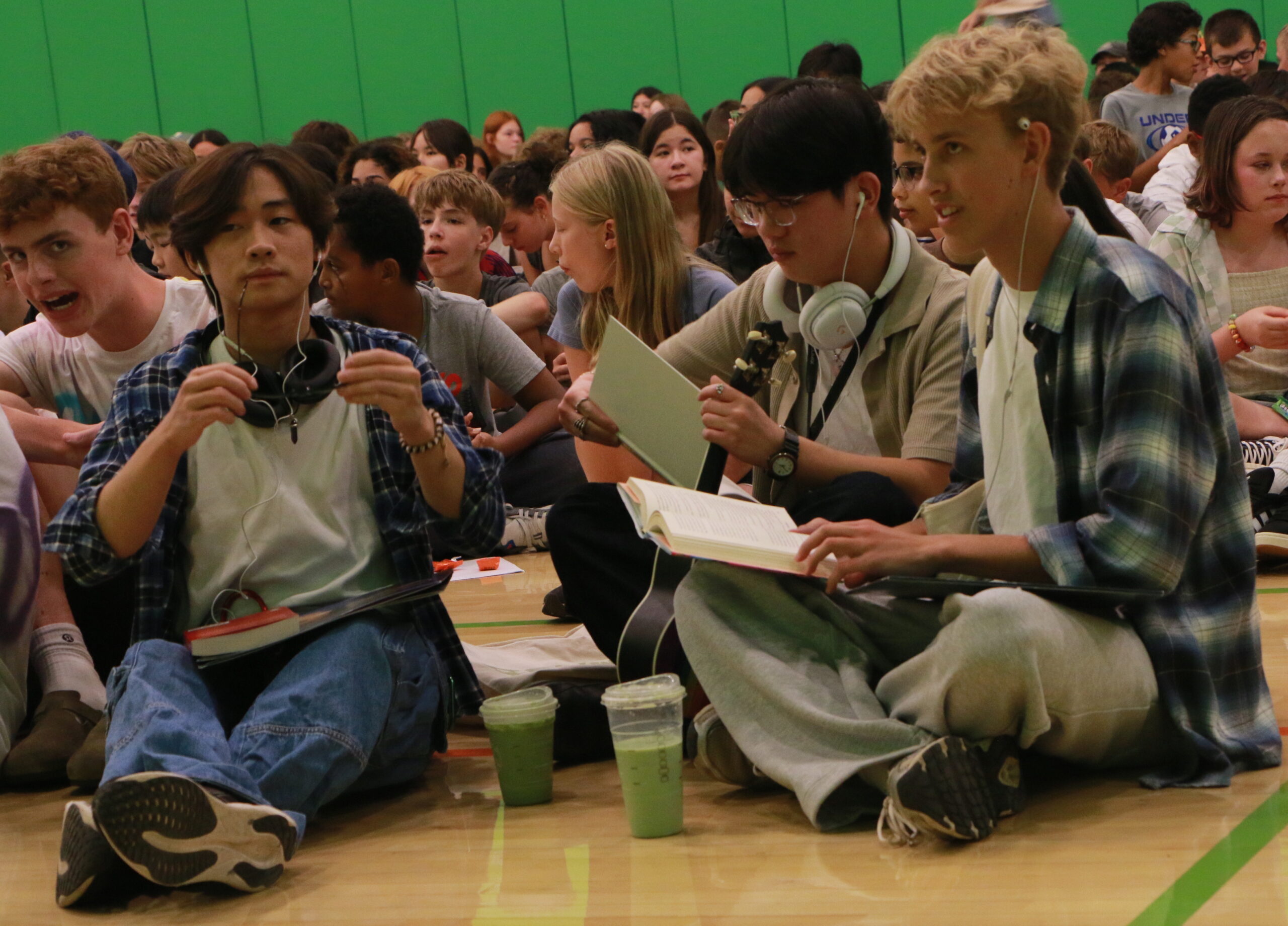 Students at first day assembly