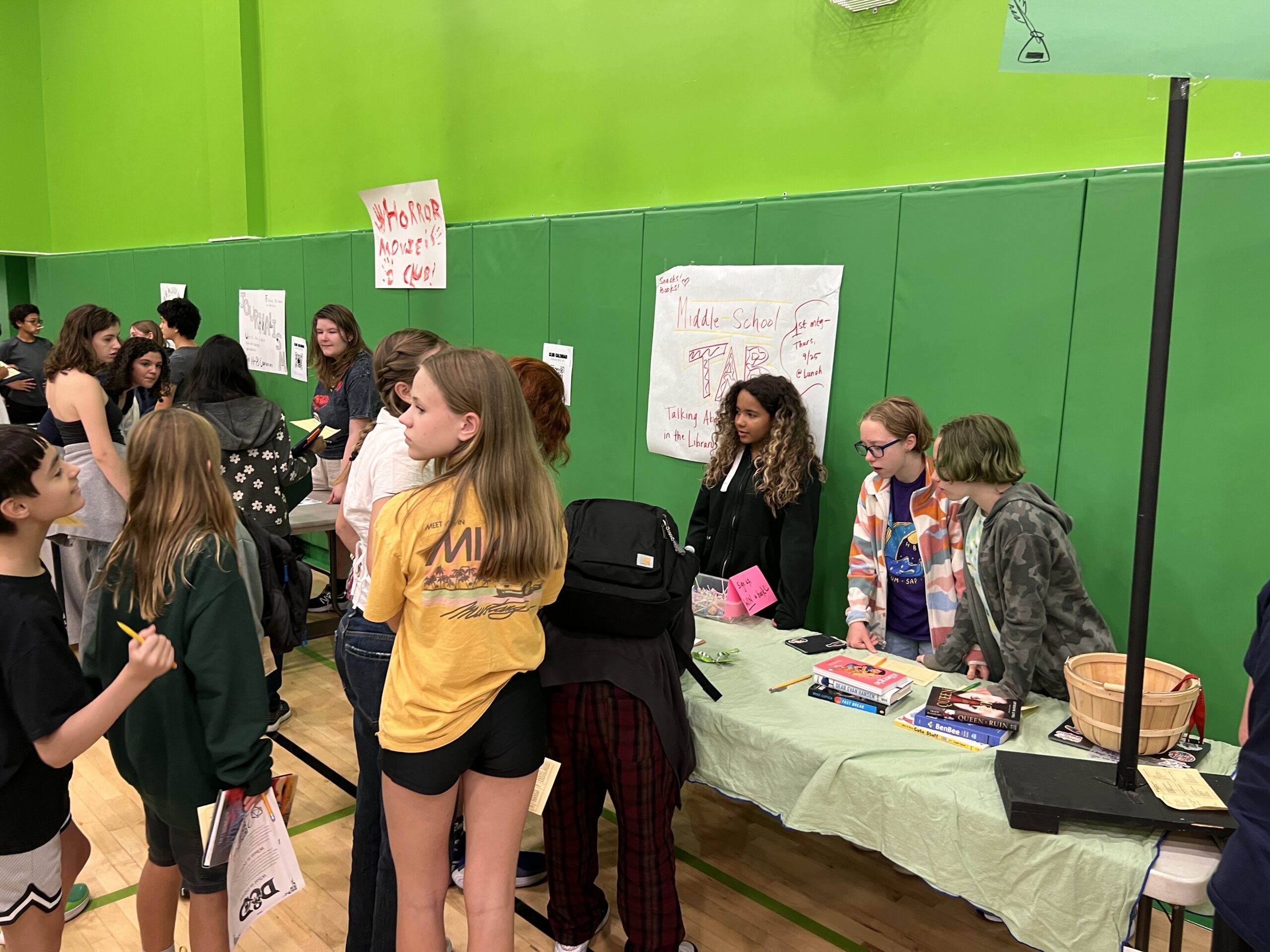 Students exploring at the Activities Fair