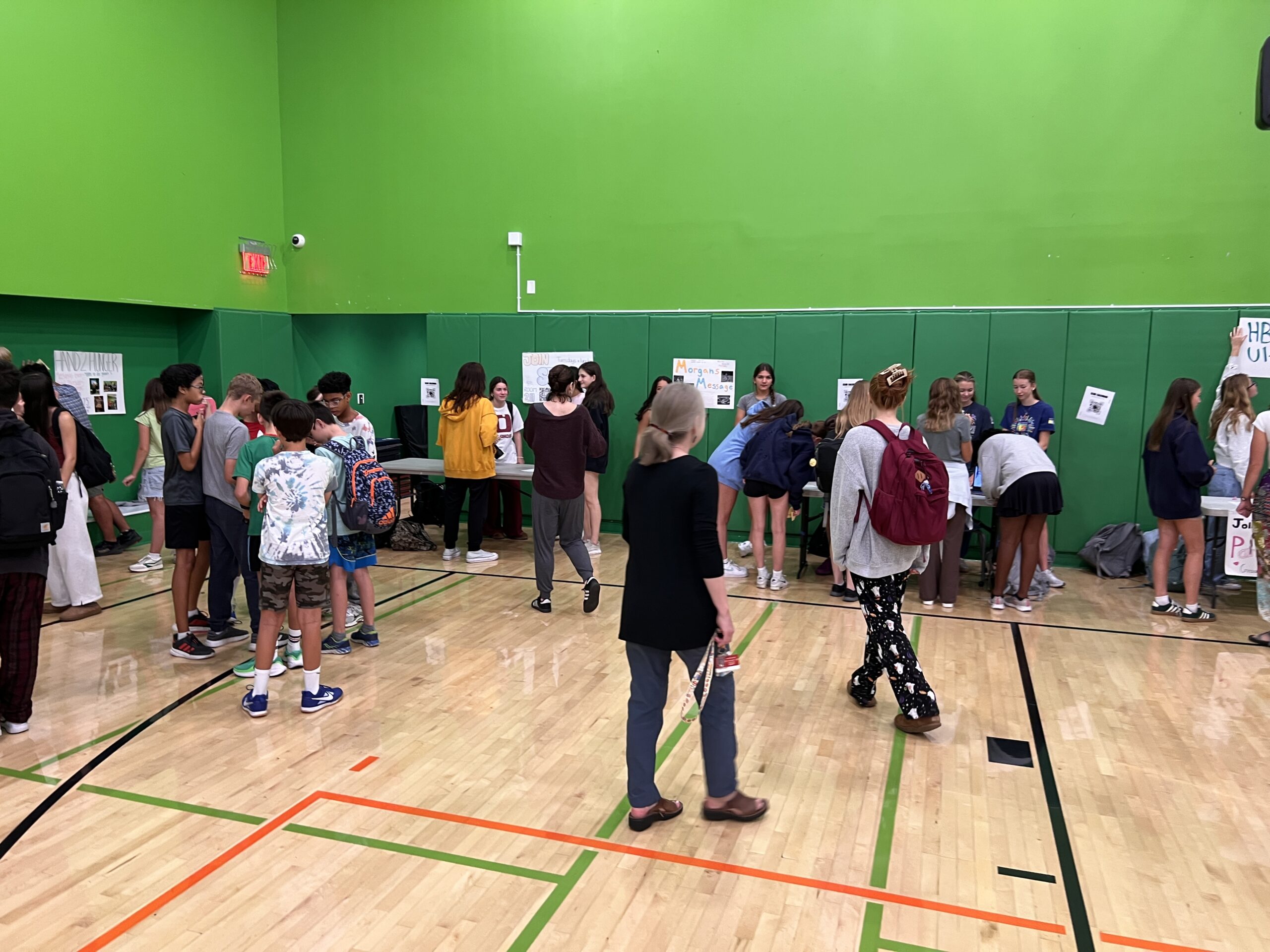 Students exploring at the Activities Fair