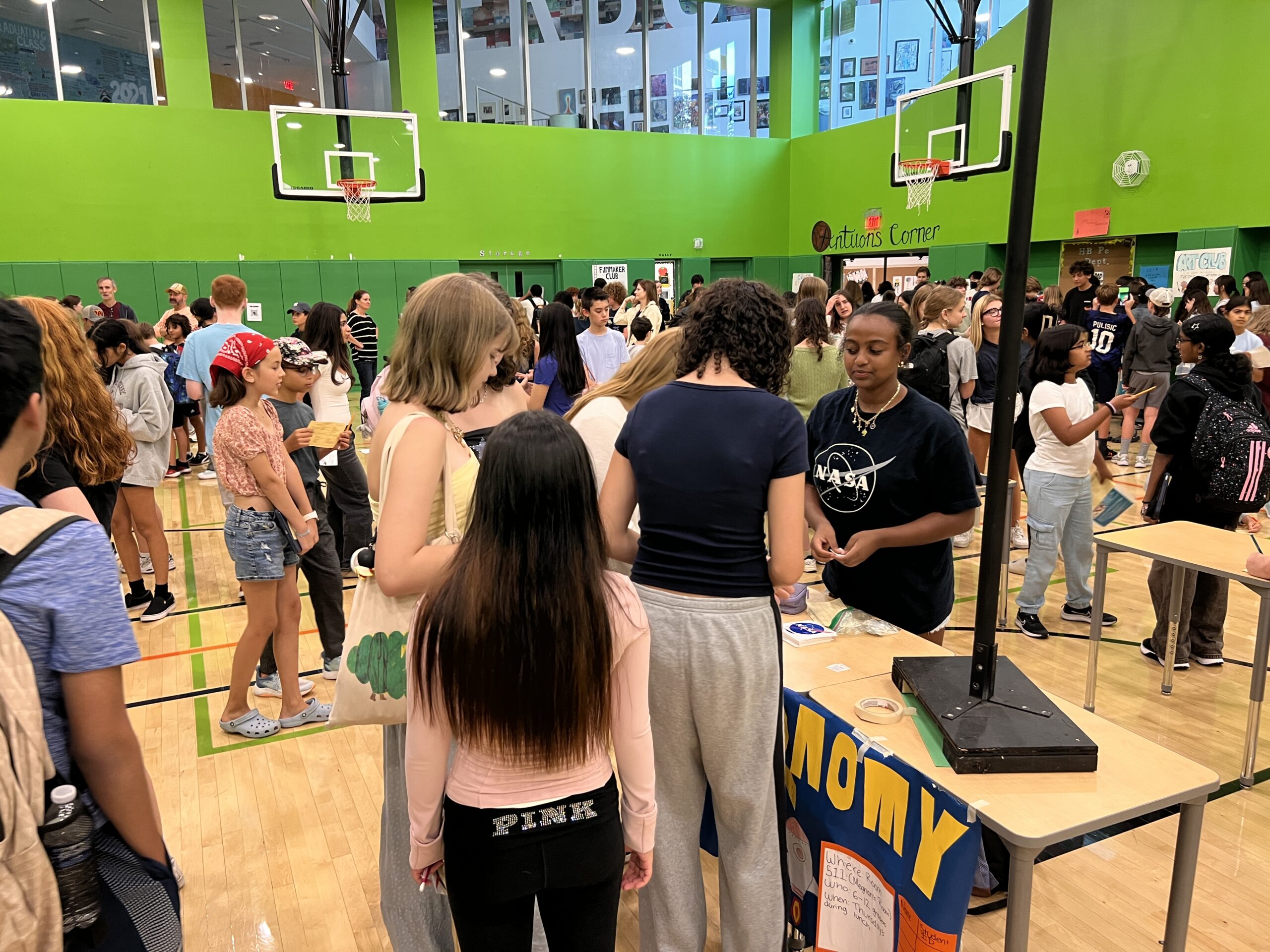 Students exploring at the Activities Fair