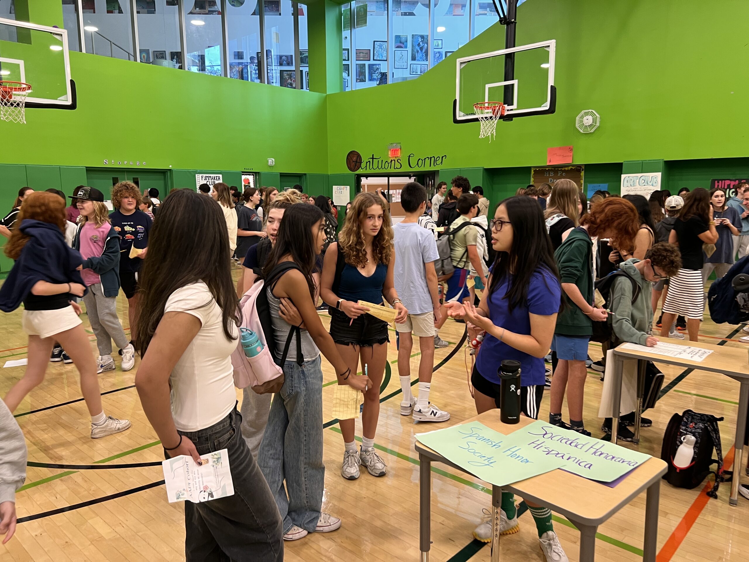 Students exploring at the Activities Fair