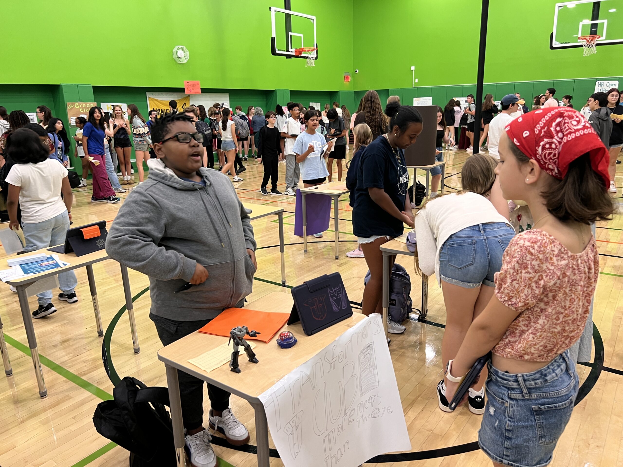 Students exploring at the Activities Fair