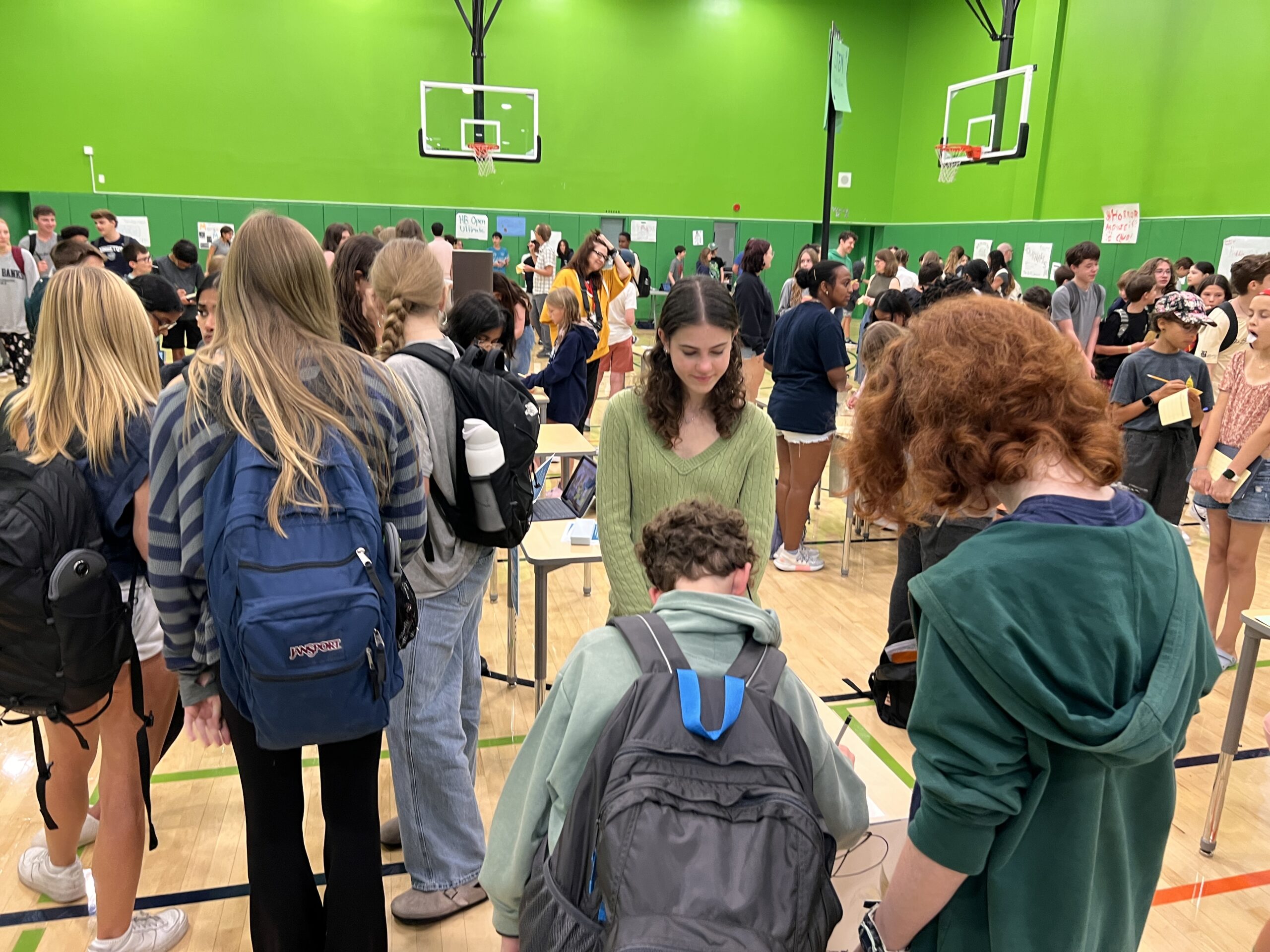 Students exploring at the Activities Fair