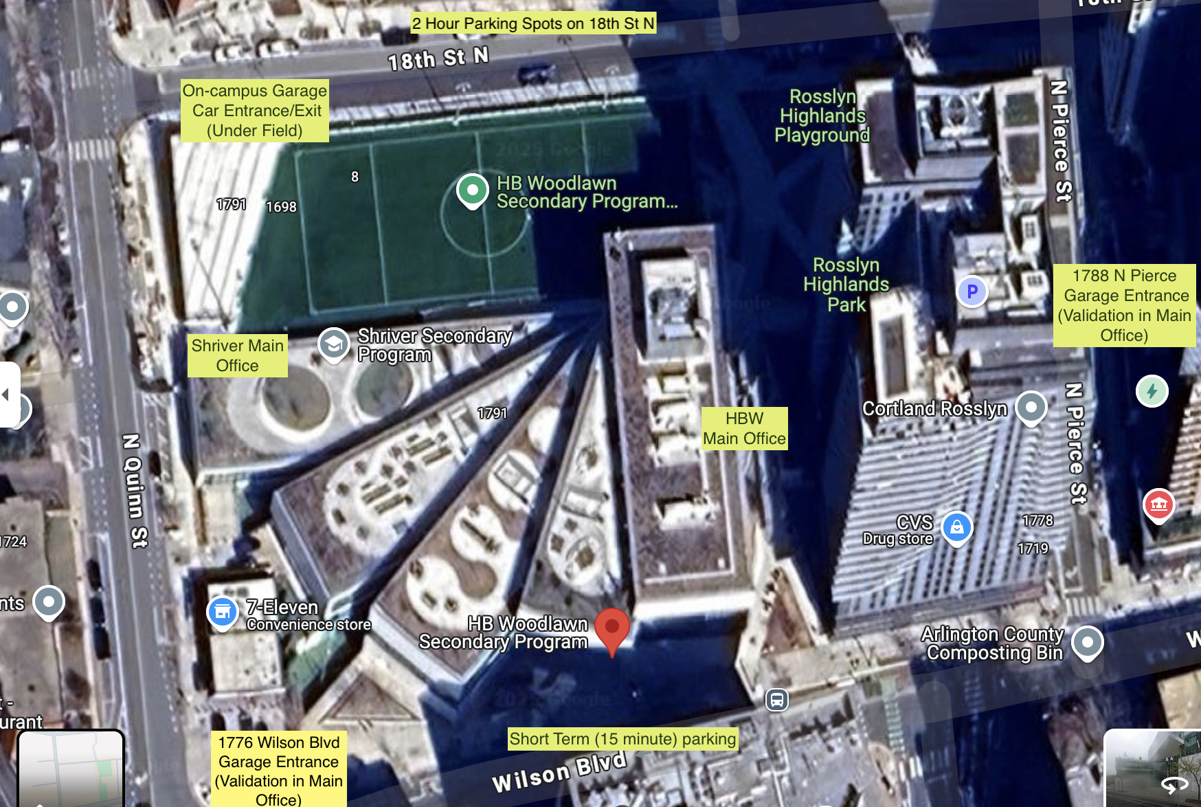 Heights Building Parking Garage Map