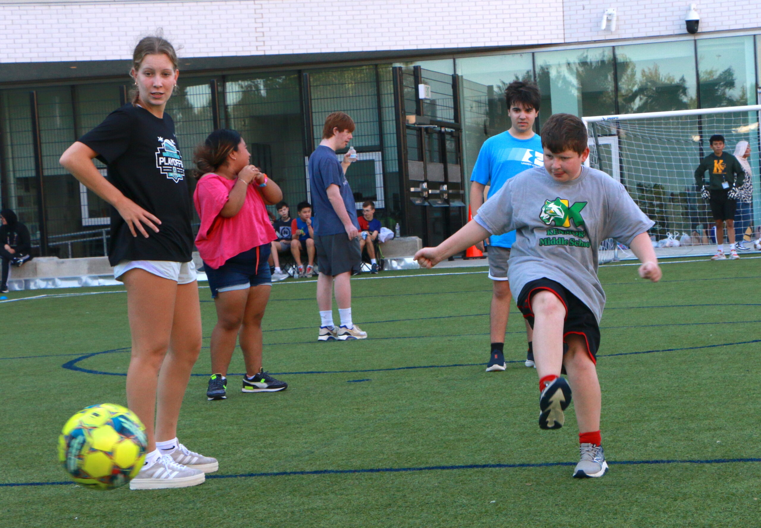 Students at Best Buddies Soccer Fun Day