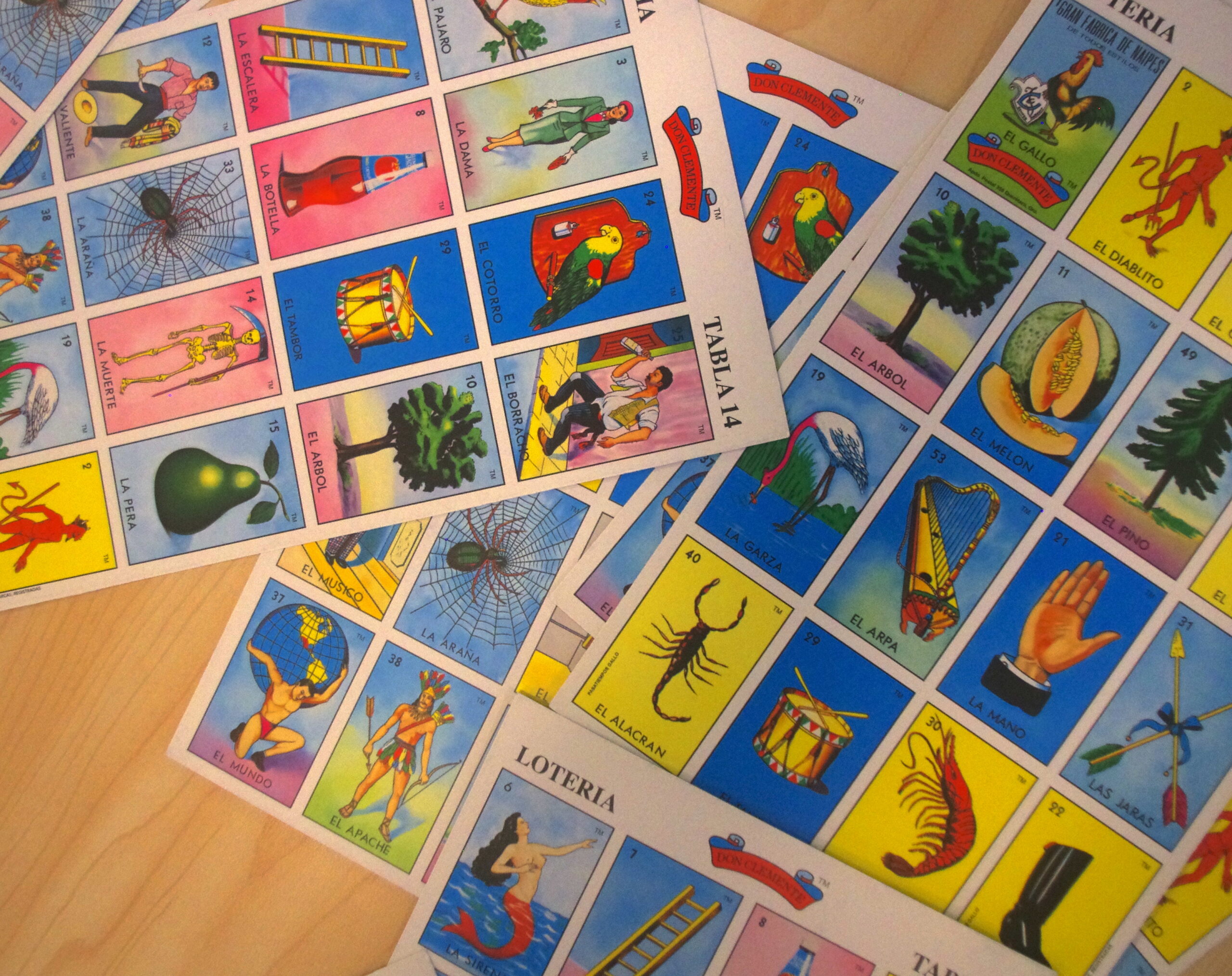 Close up of colorfus game card at Hispanic Heritage Celebration