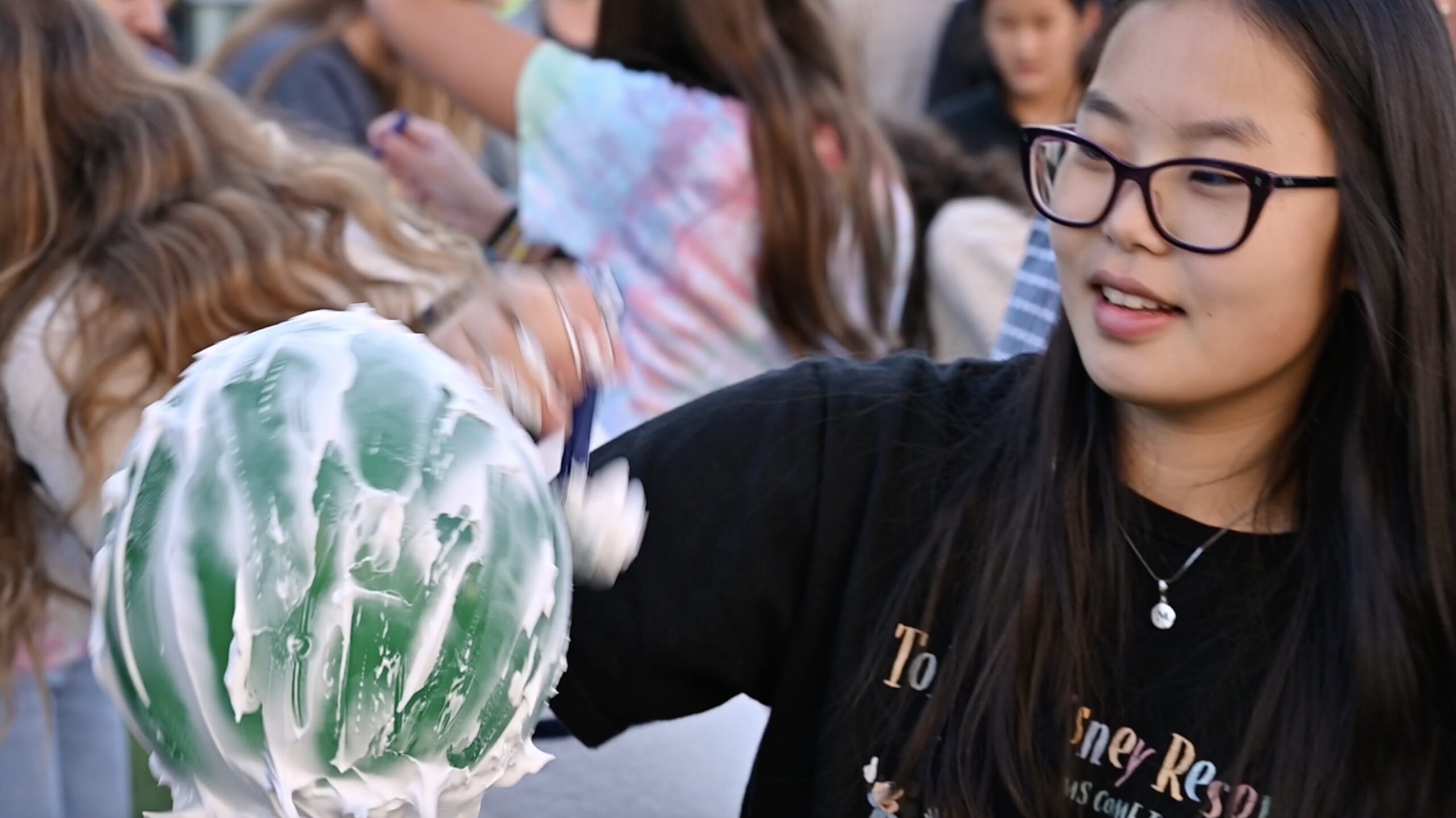 Student participating in the TA Troll Off