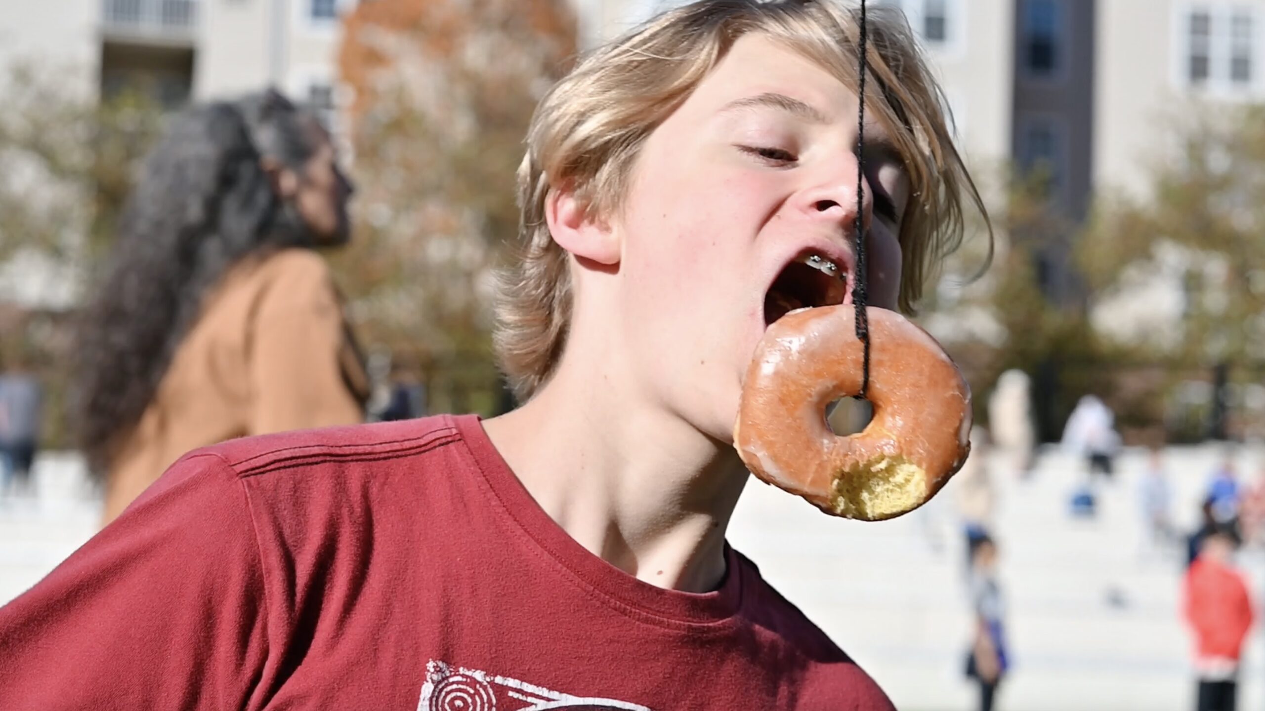 Student participating in the TA Troll Off