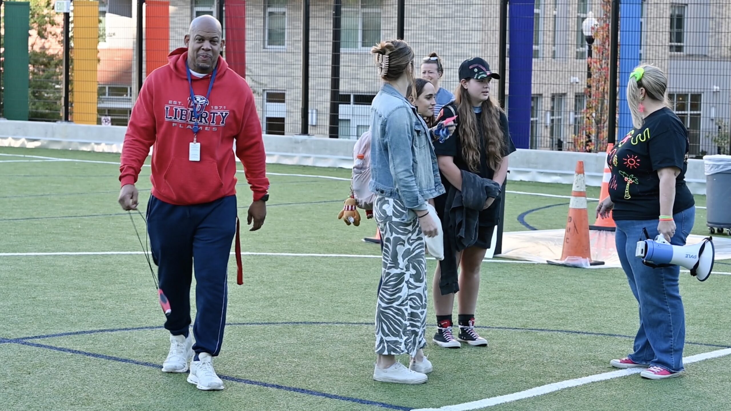 Students and teachers participating in the TA Troll Off