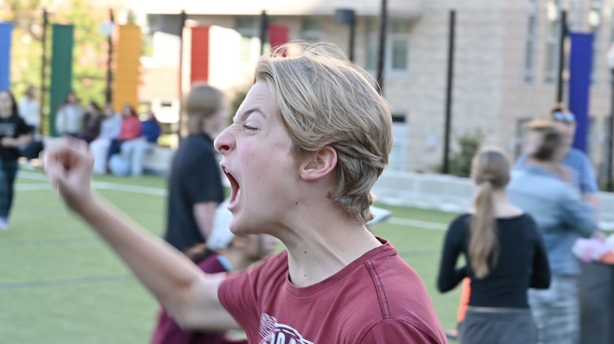 Student participating in the TA Troll Off