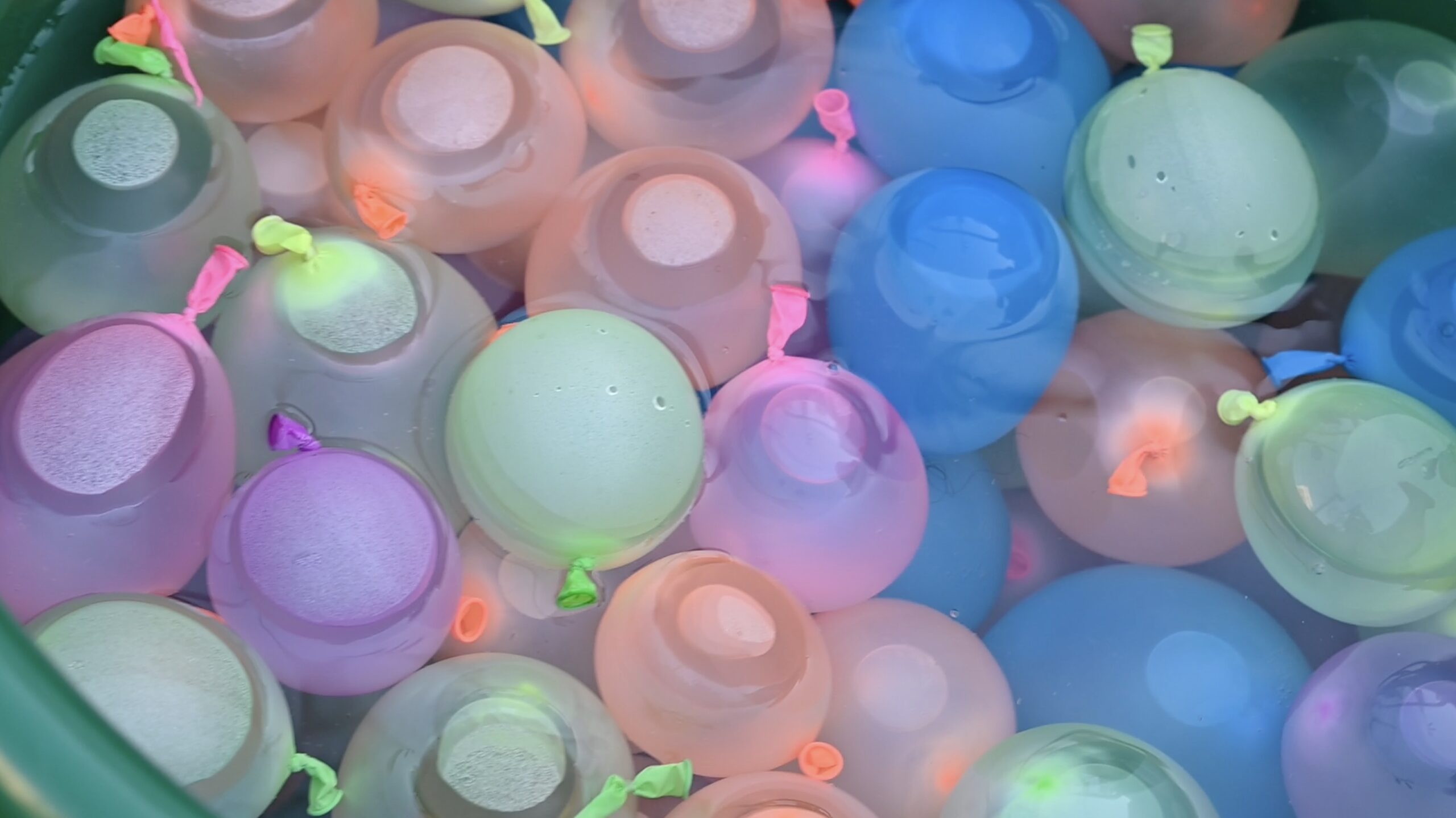 Water balloons in water