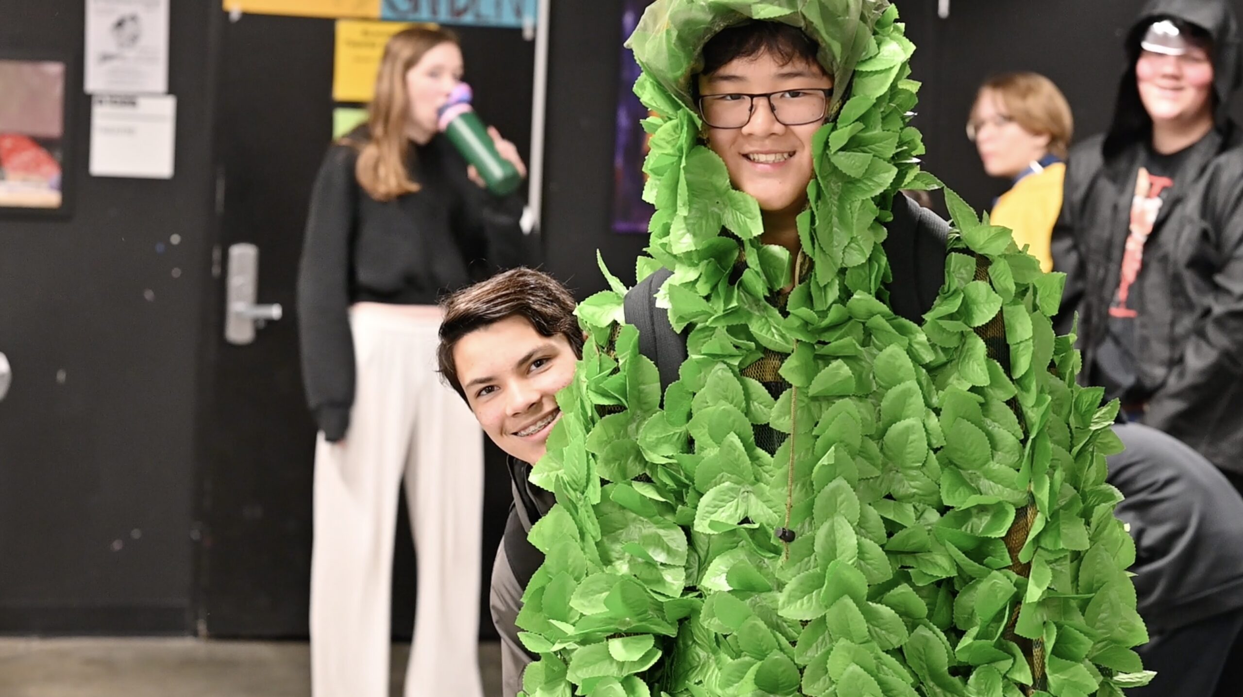 Students on Halloween