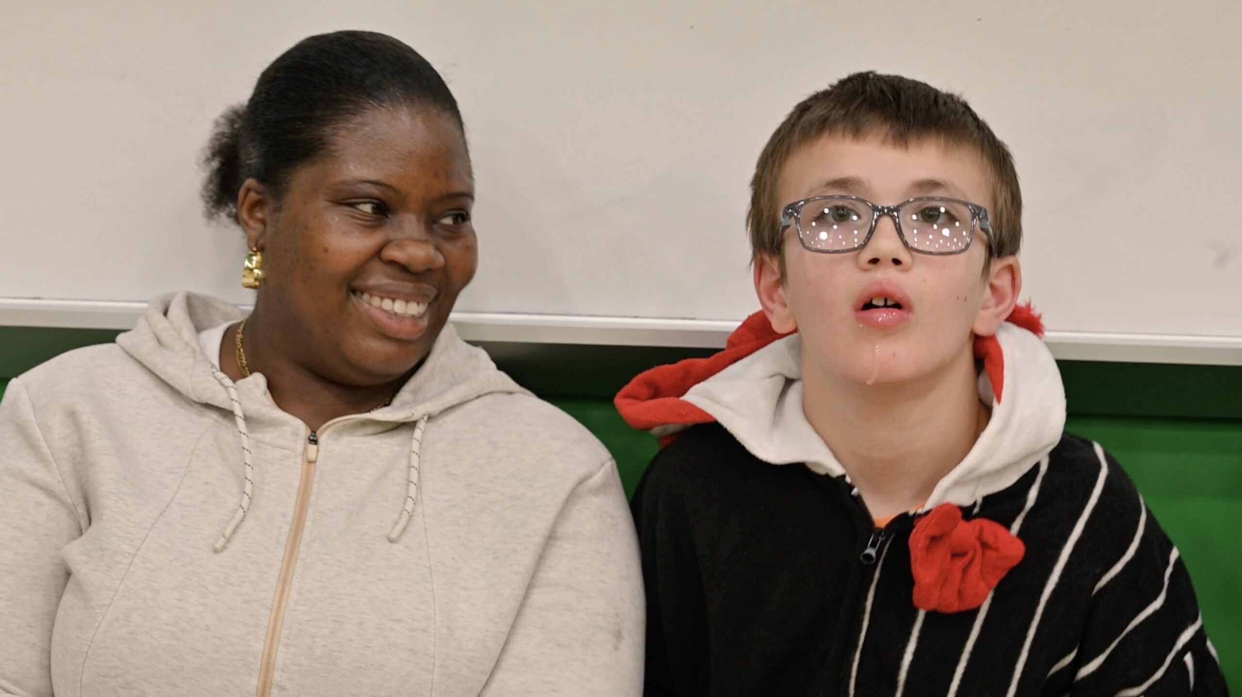 Student and teacher on Halloween