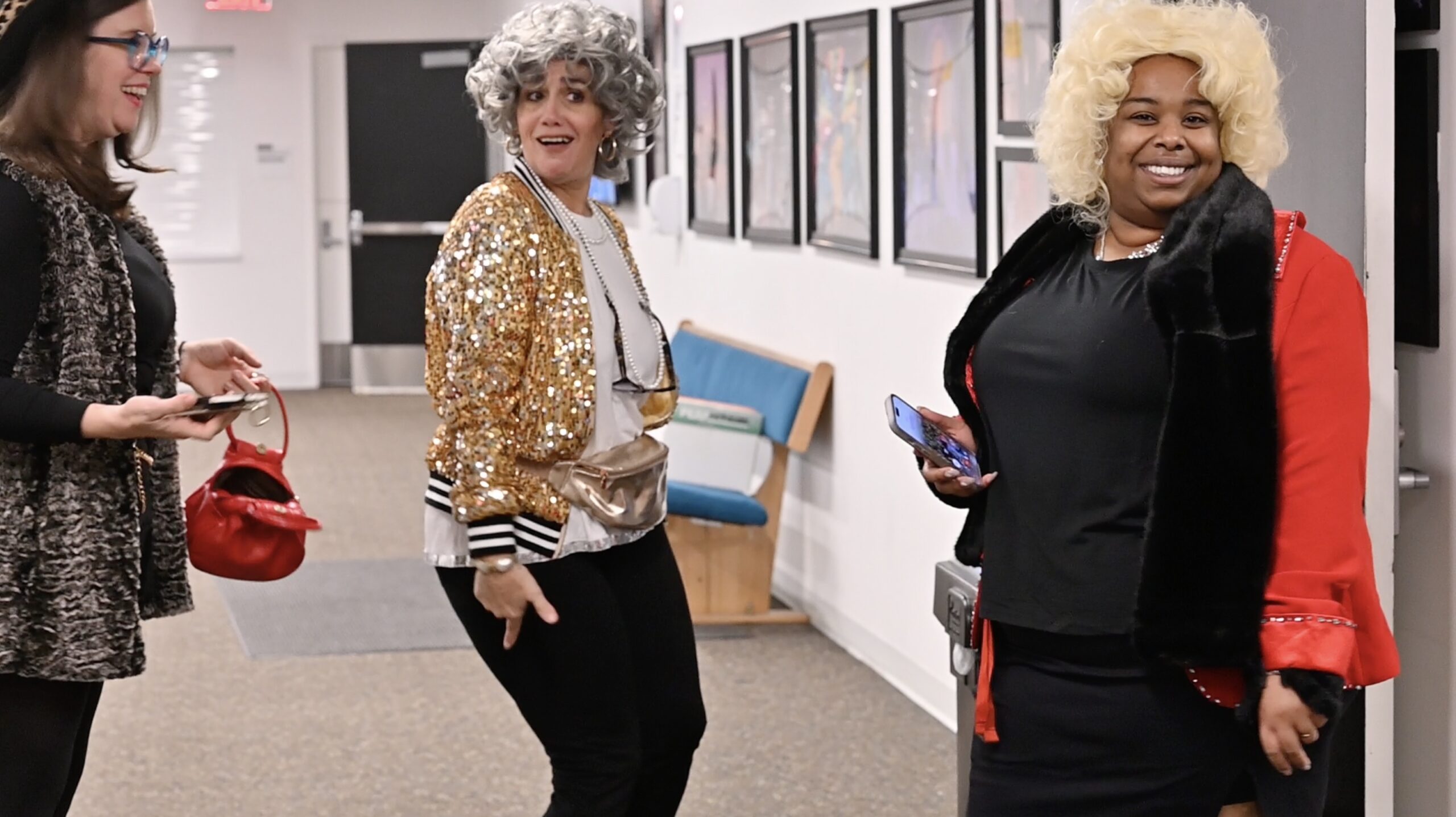 Teachers and staff on Halloween
