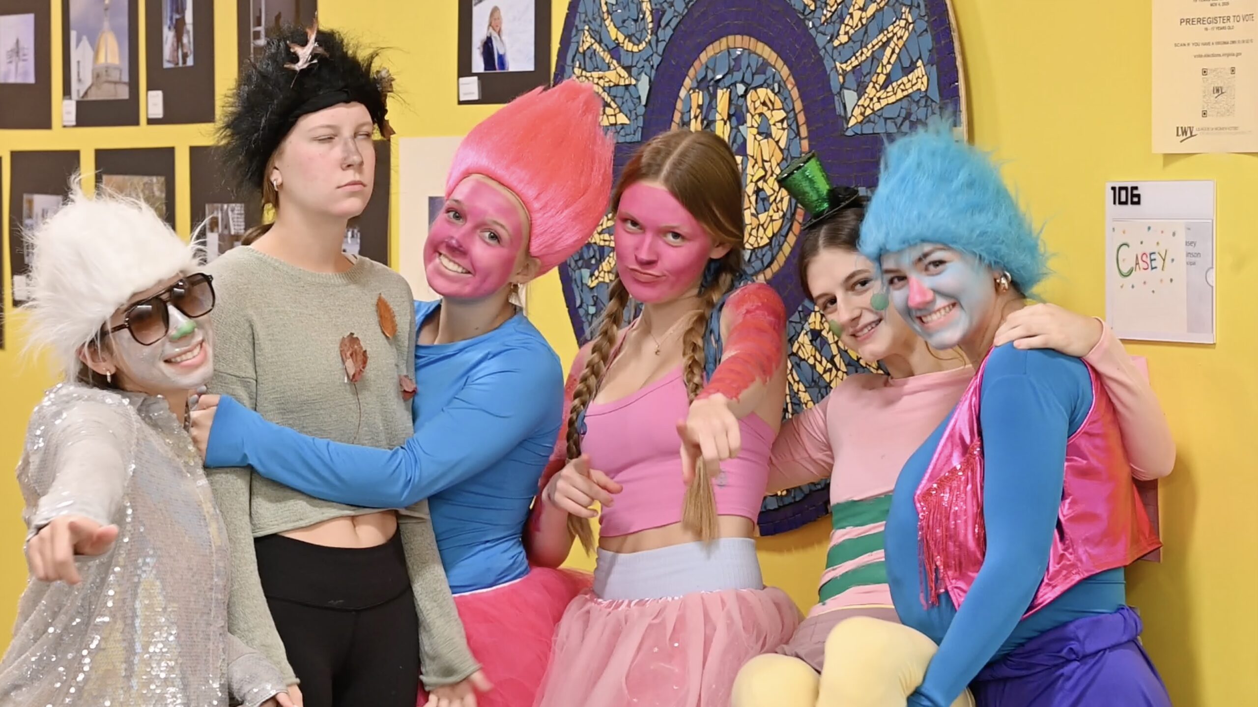 Students on Halloween