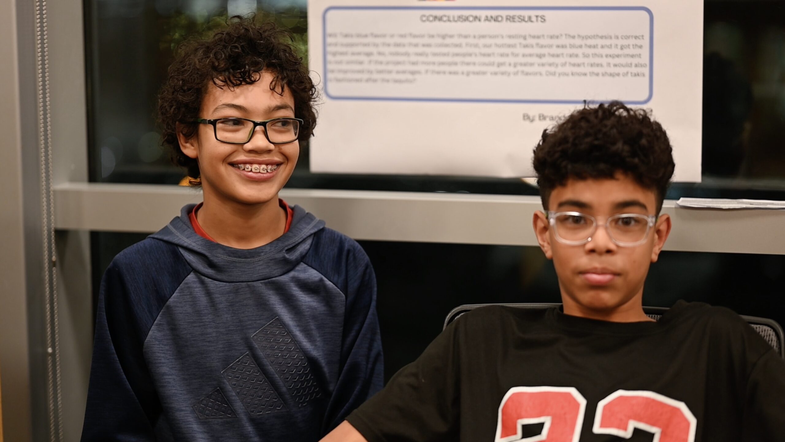 Students presenting at the Science Fair