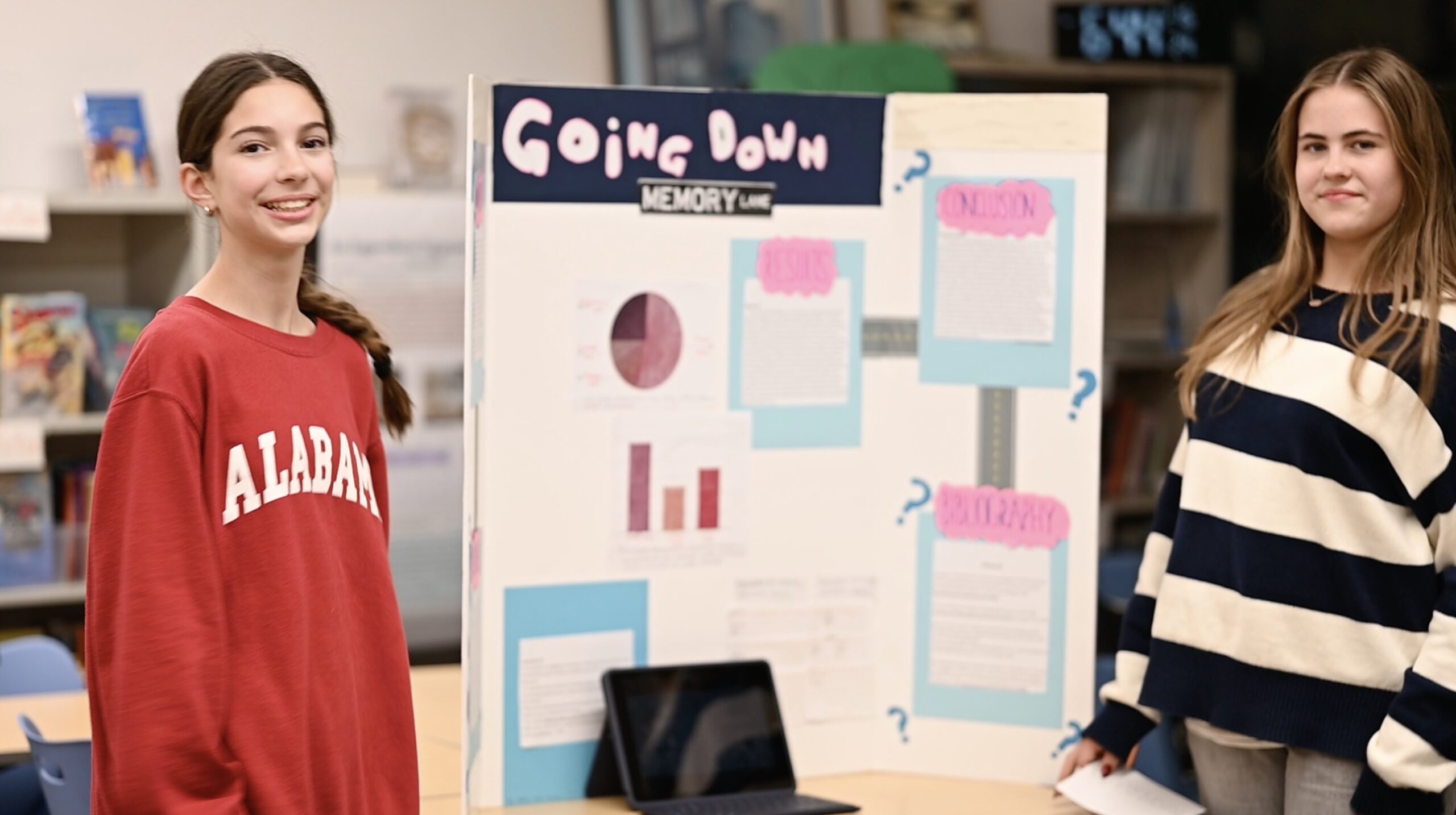 Students presenting at the Science Fair