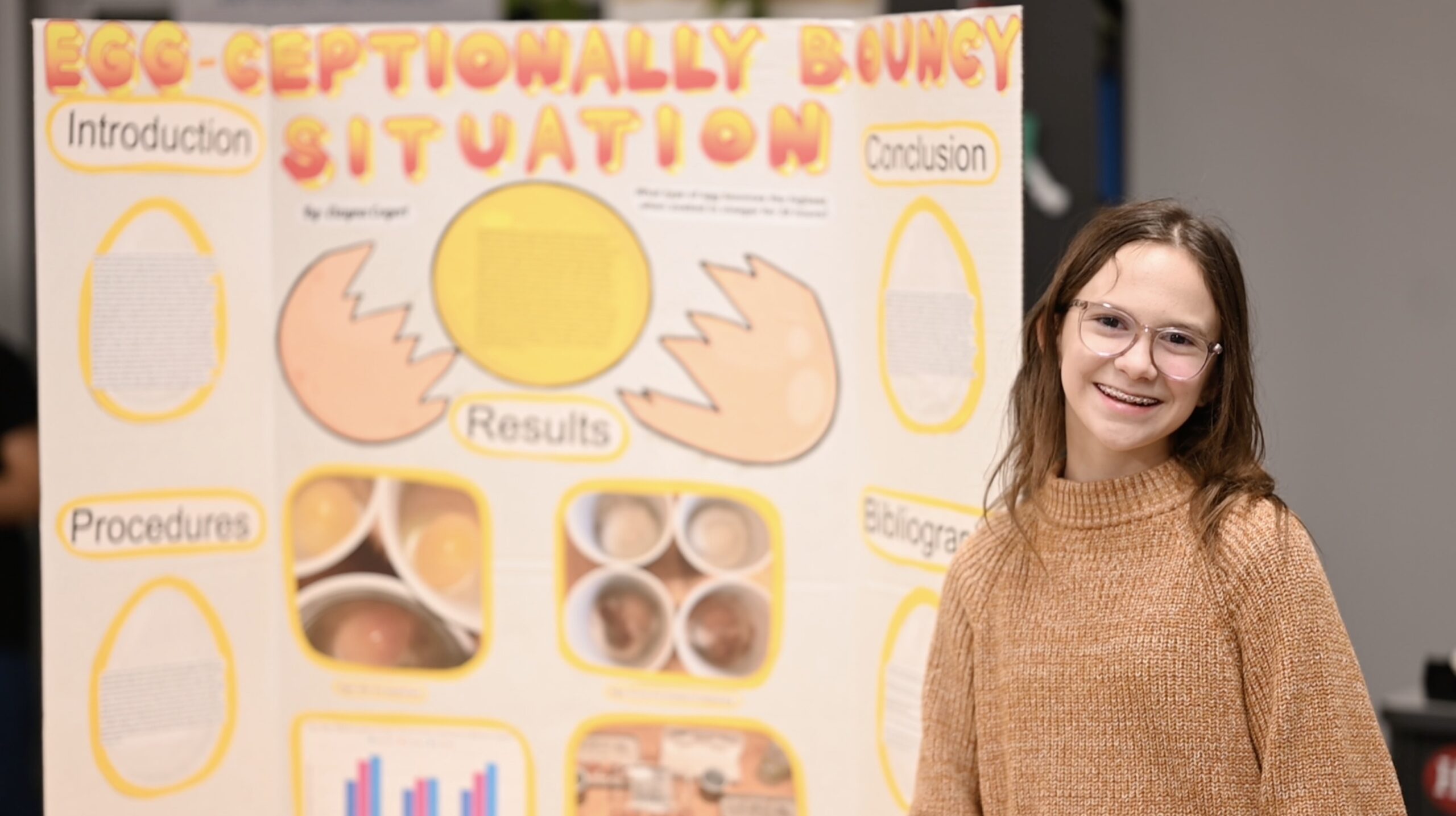 Student presenting at the Science Fair