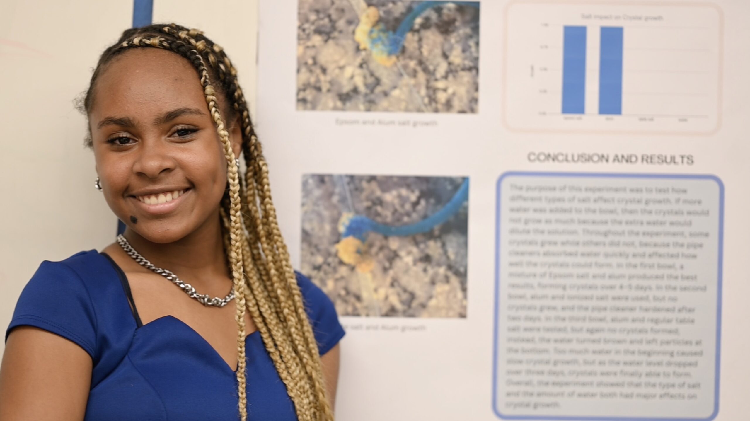 Student presenting at the Science Fair