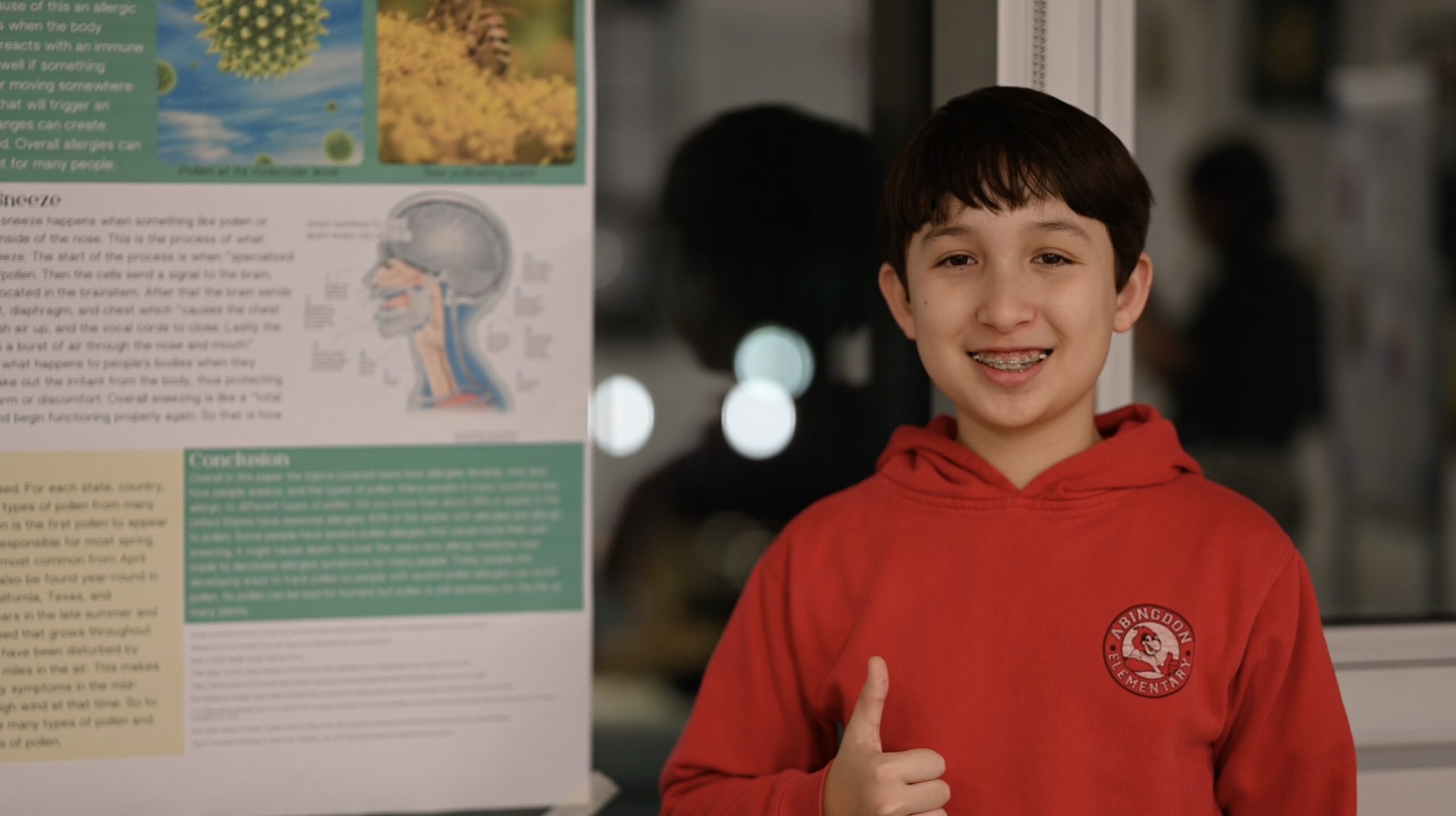 Student presenting at the Science Fair