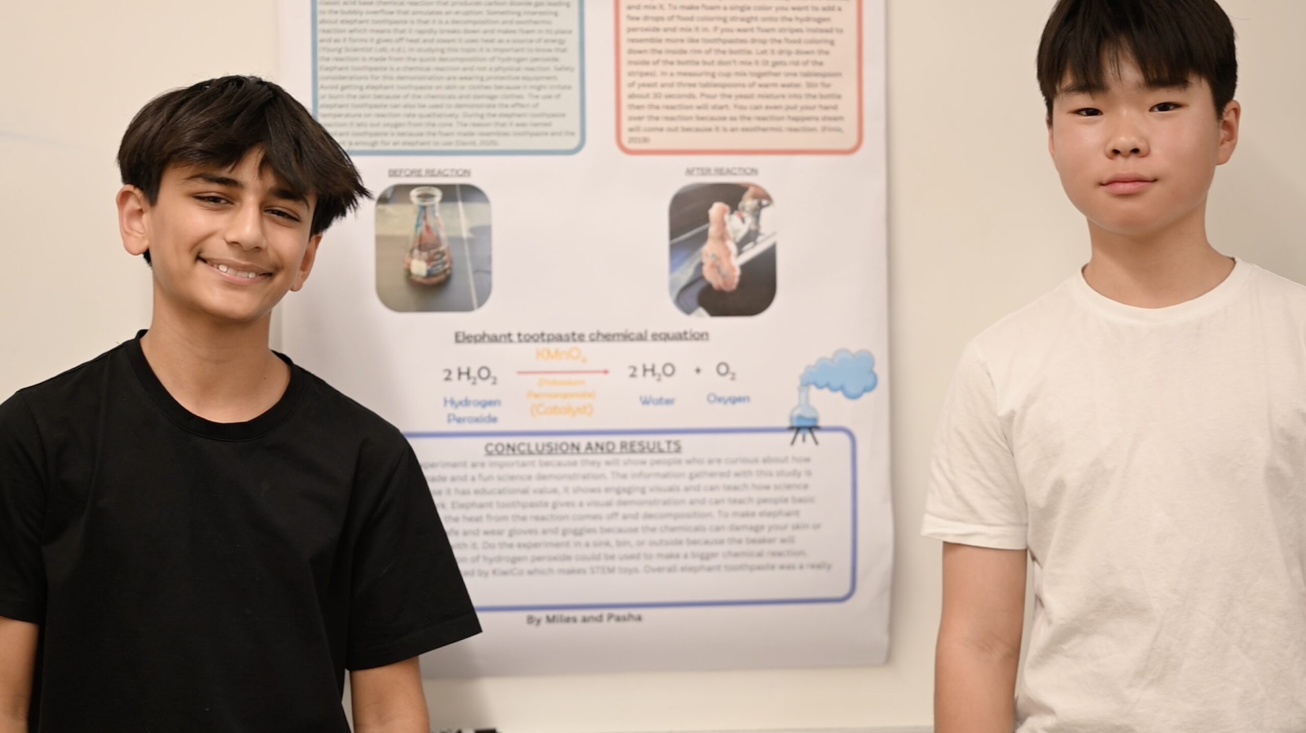 Students presenting at the Science Fair