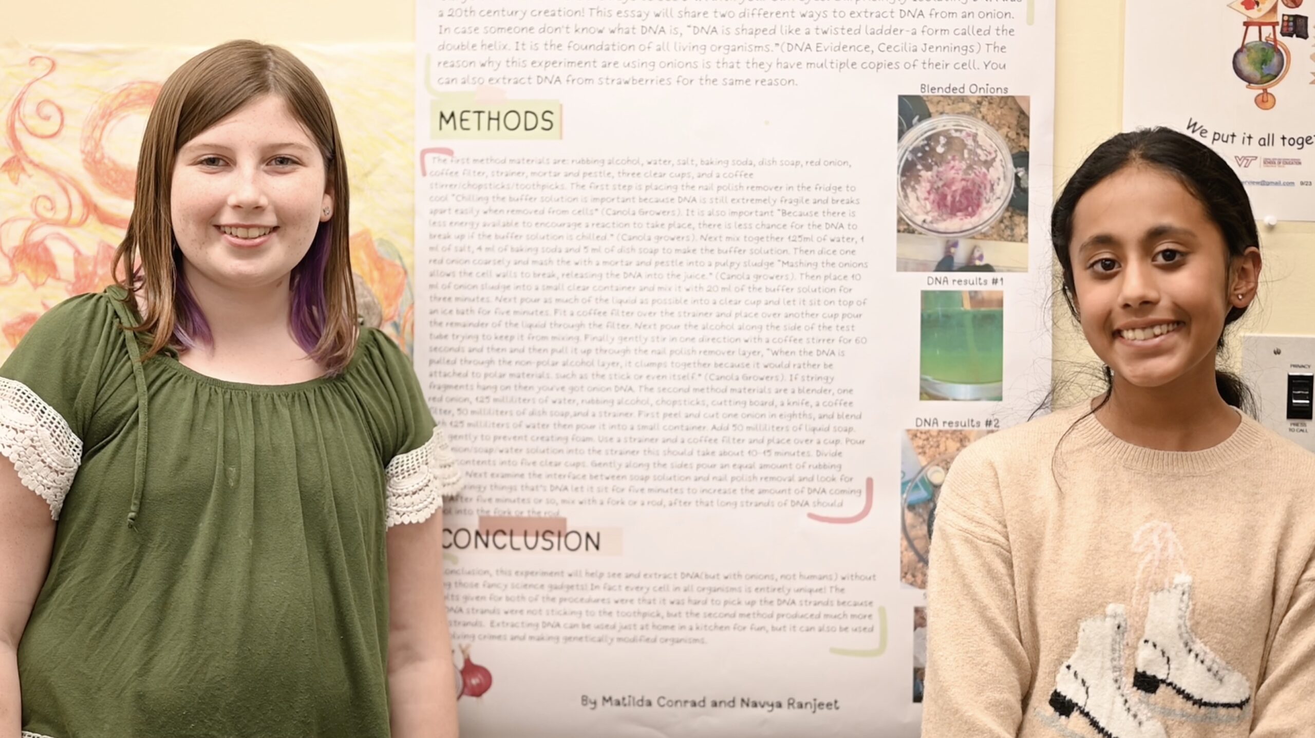 Students presenting at the Science Fair