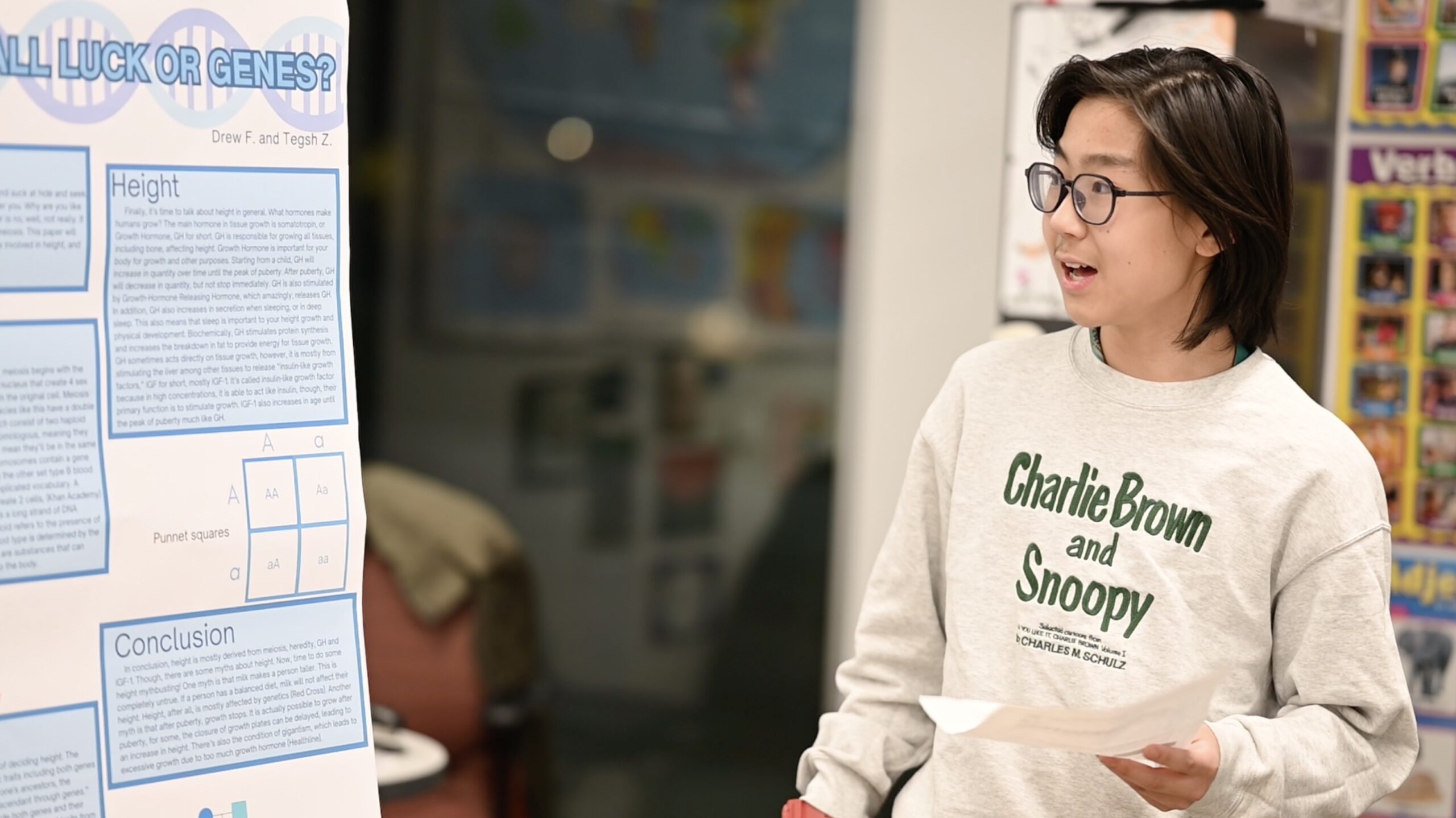 Student presenting at the Science Fair