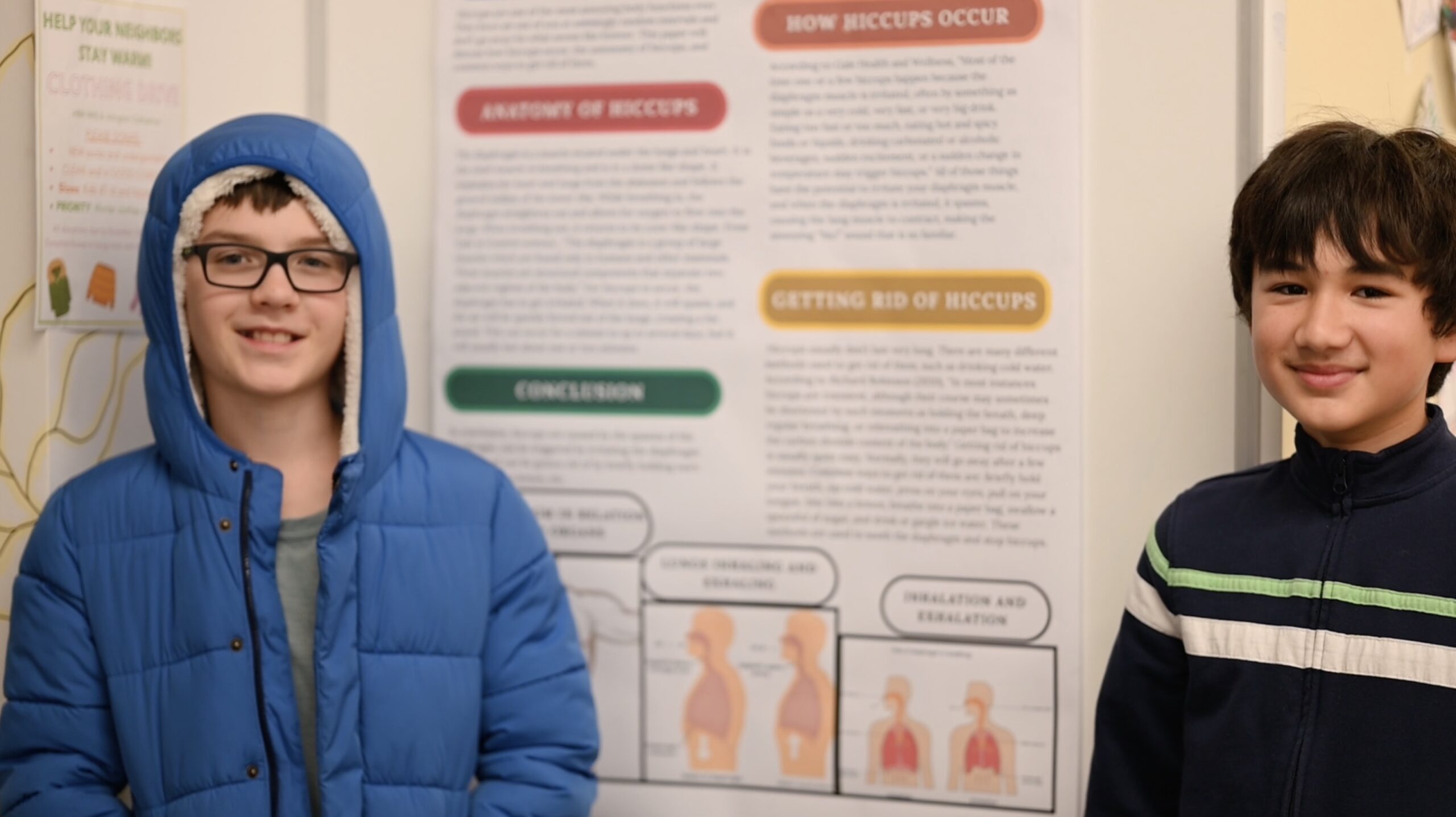 Students presenting at the Science Fair