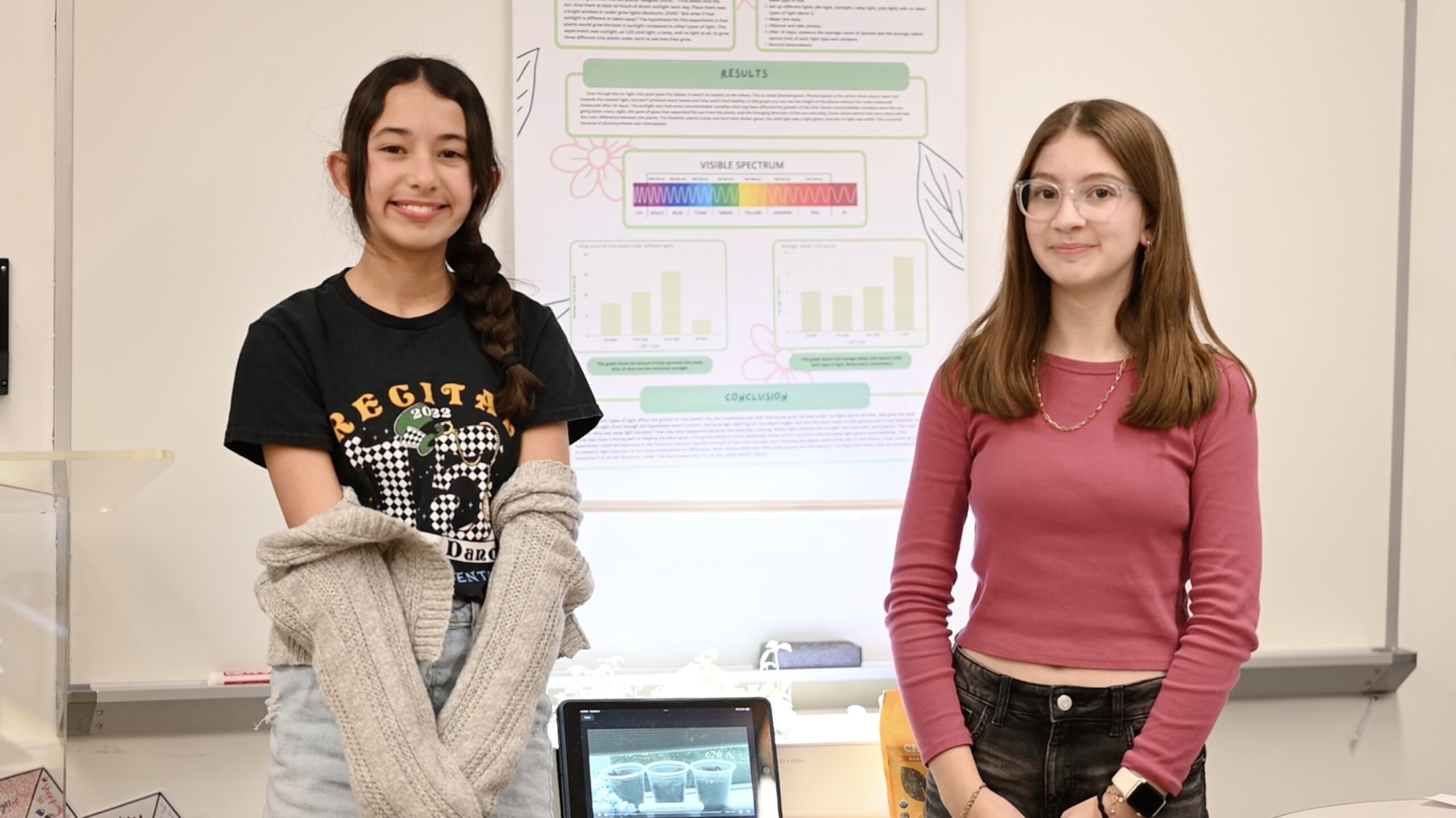 Students presenting at the Science Fair