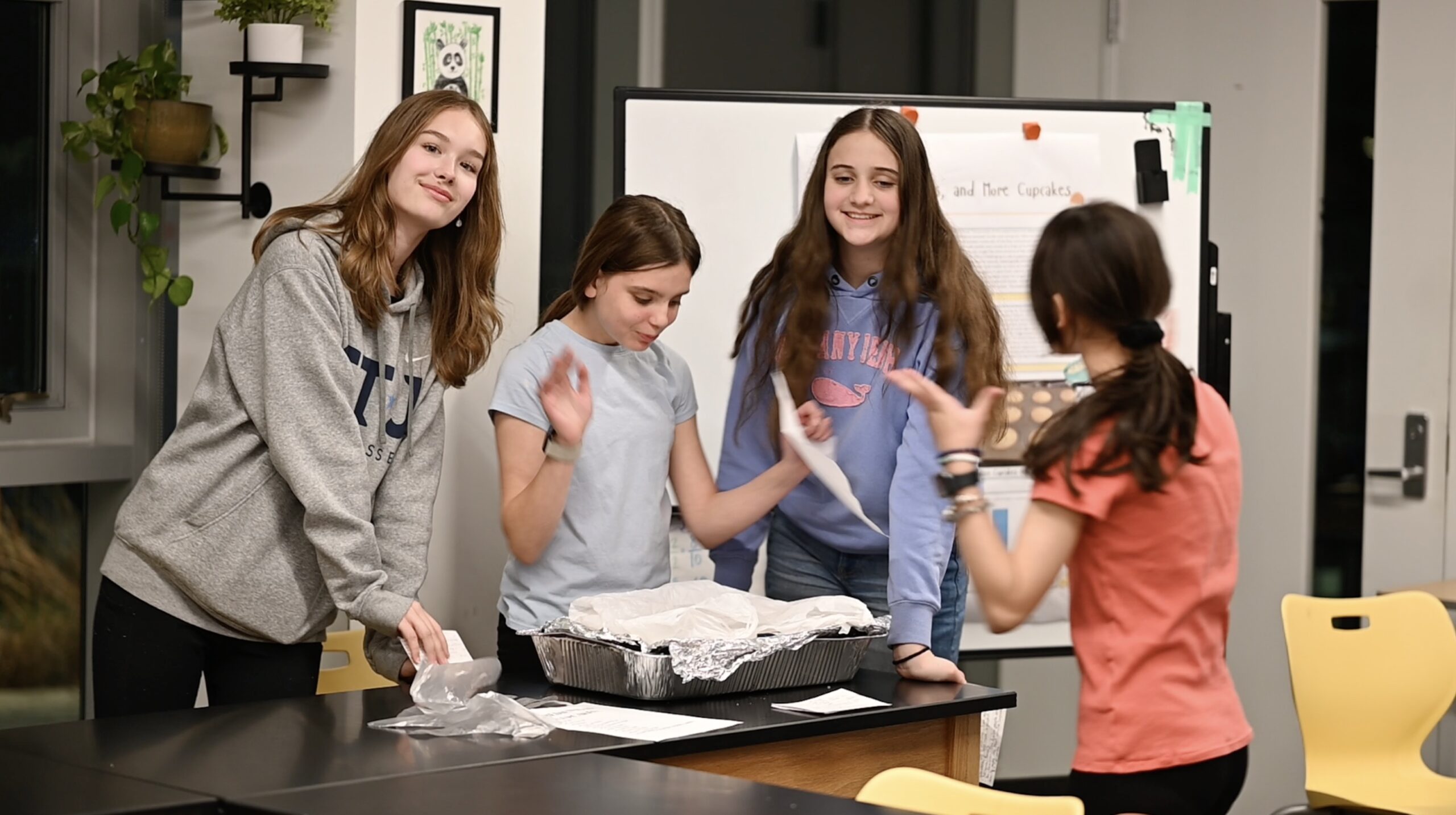 Students presenting at the Science Fair
