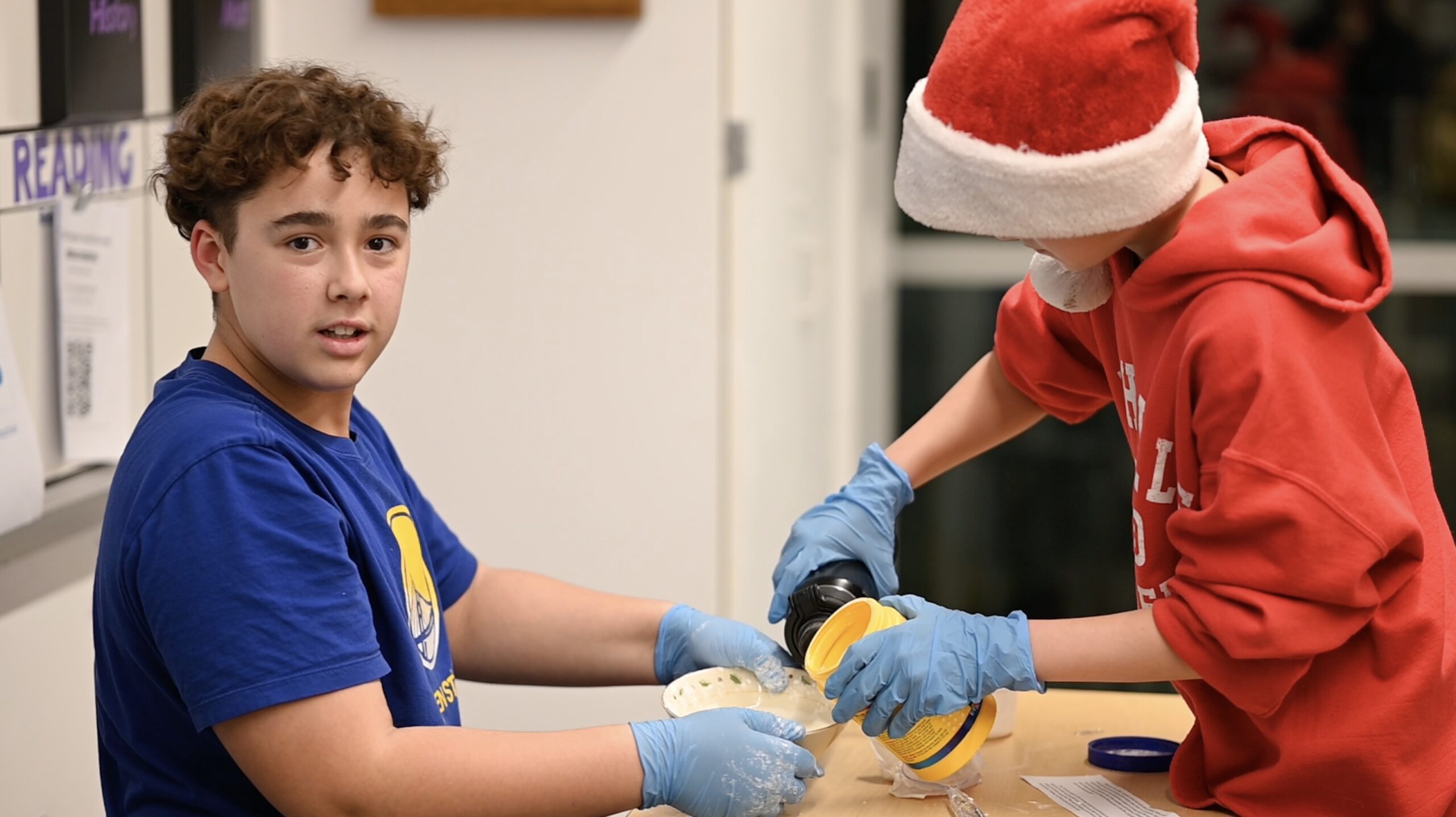 Students presenting at the Science Fair