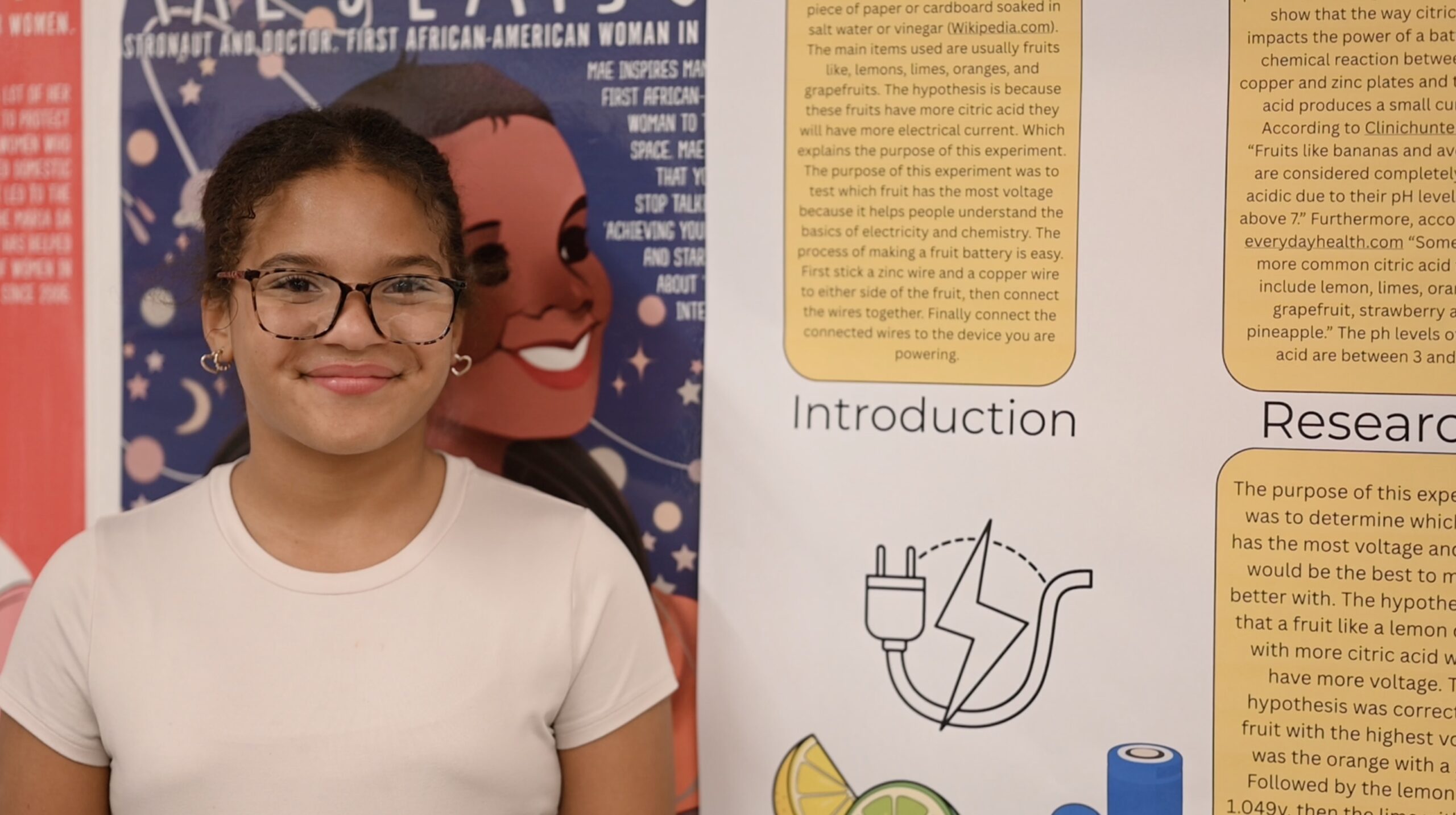 Student presenting at the Science Fair