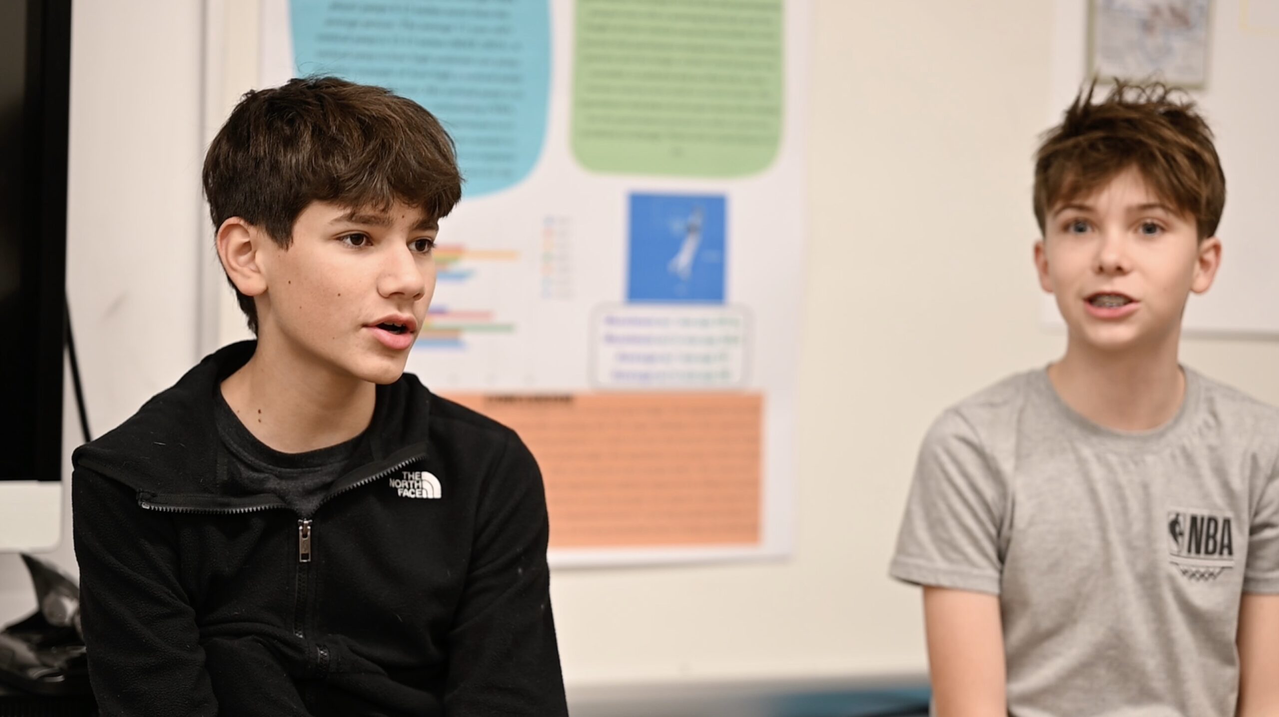 Students presenting at the Science Fair