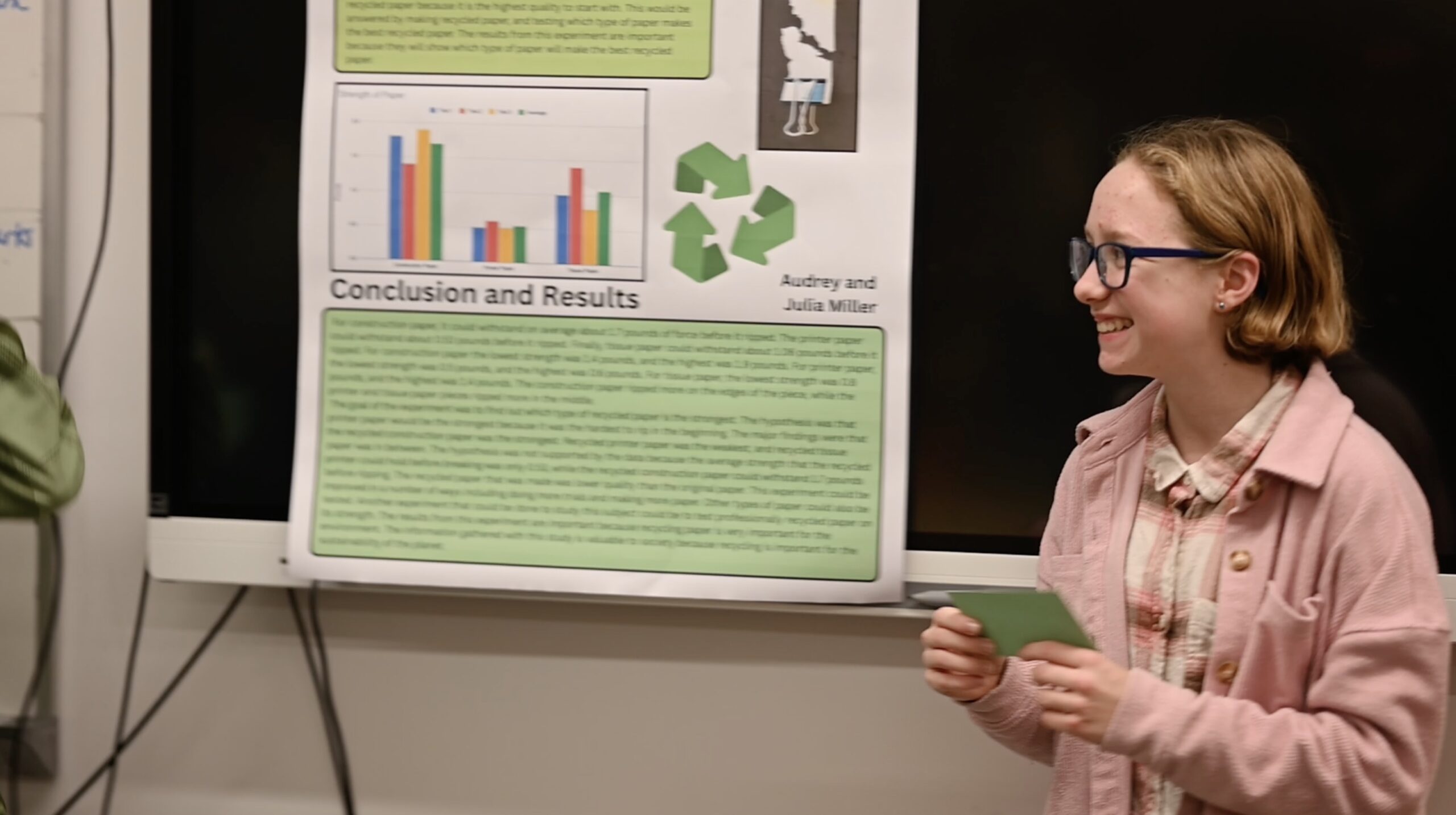 Student presenting at the Science Fair