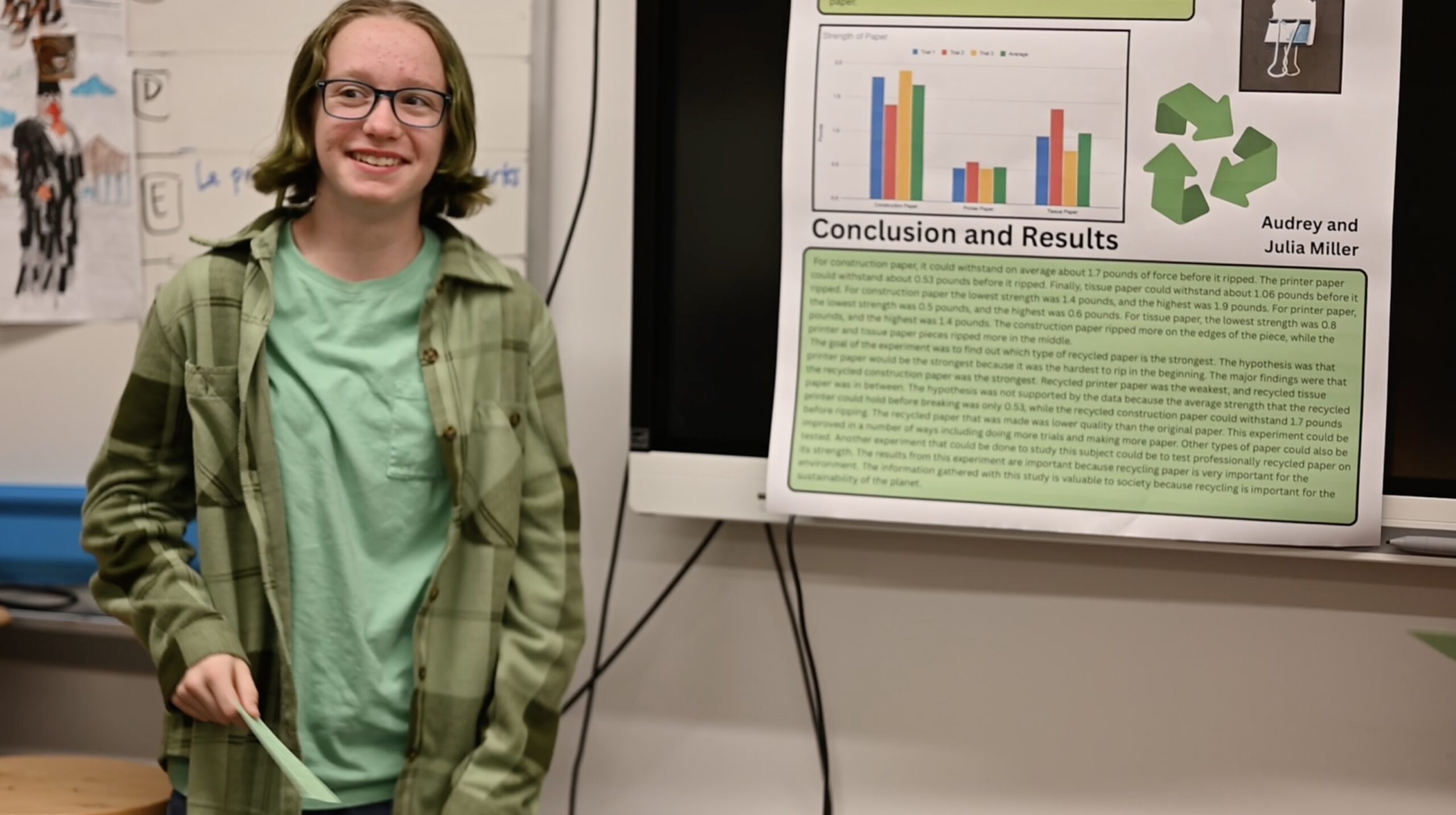 Student presenting at the Science Fair
