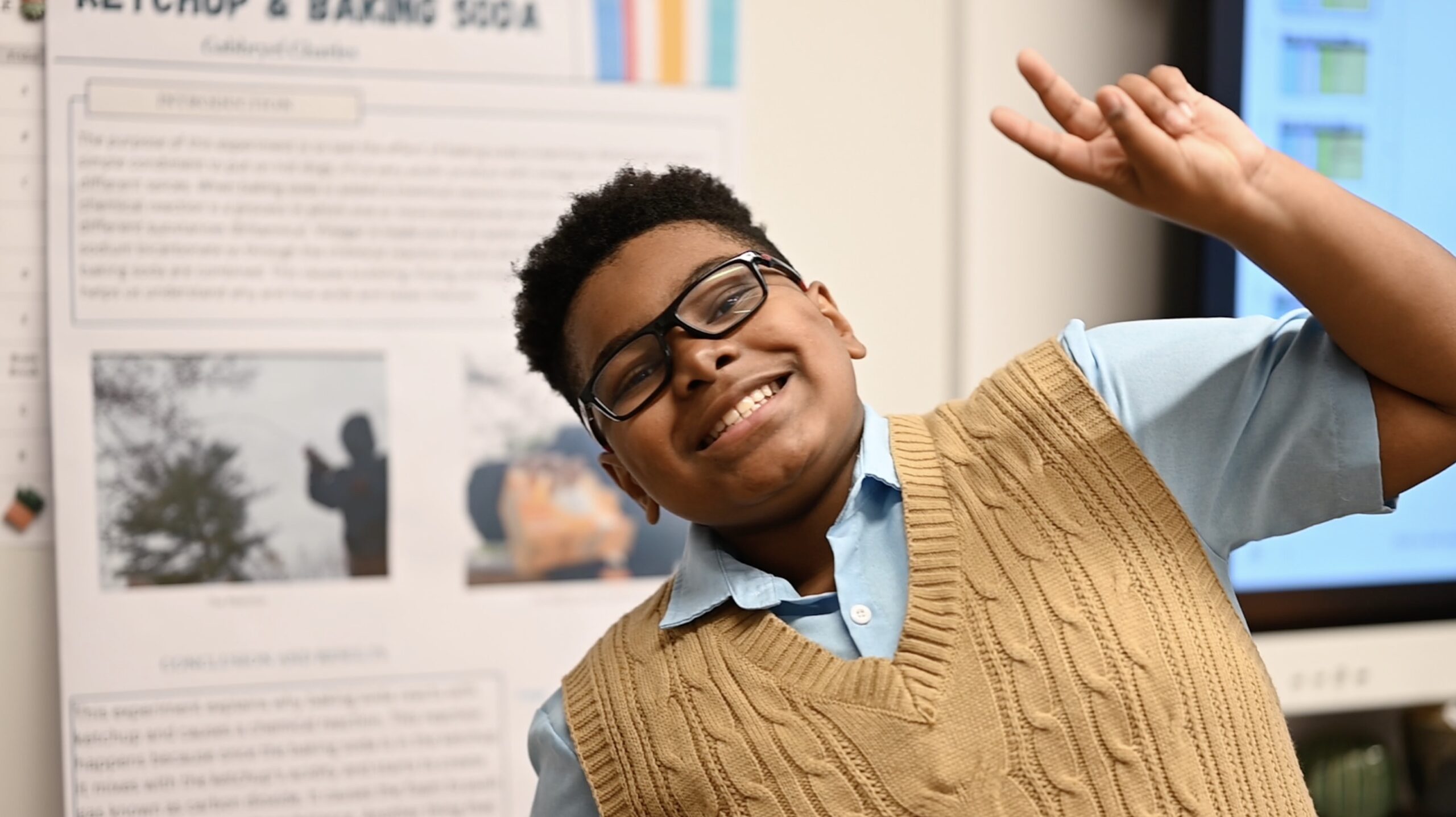 Student presenting at the Science Fair