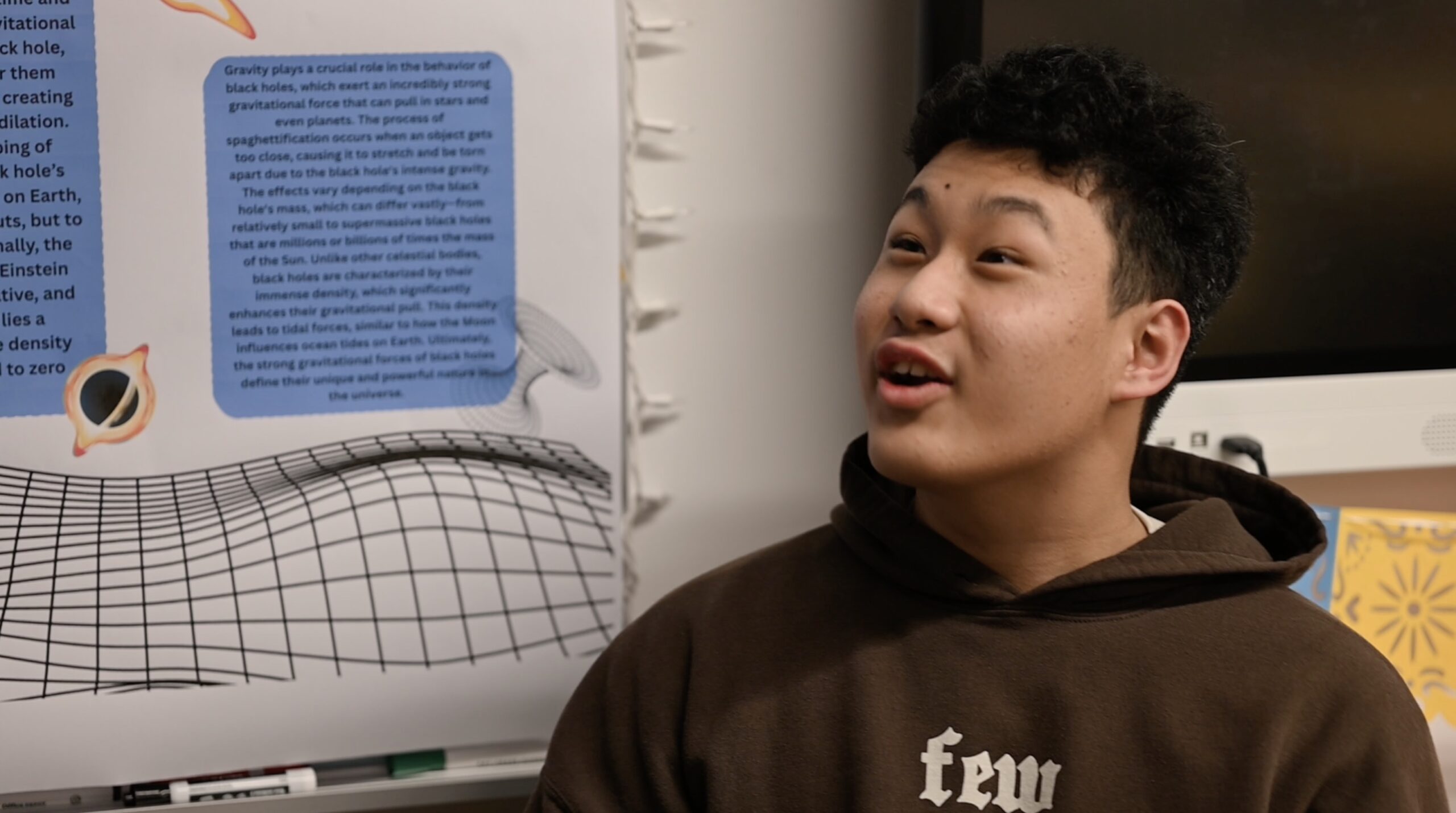 Student presenting at the Science Fair